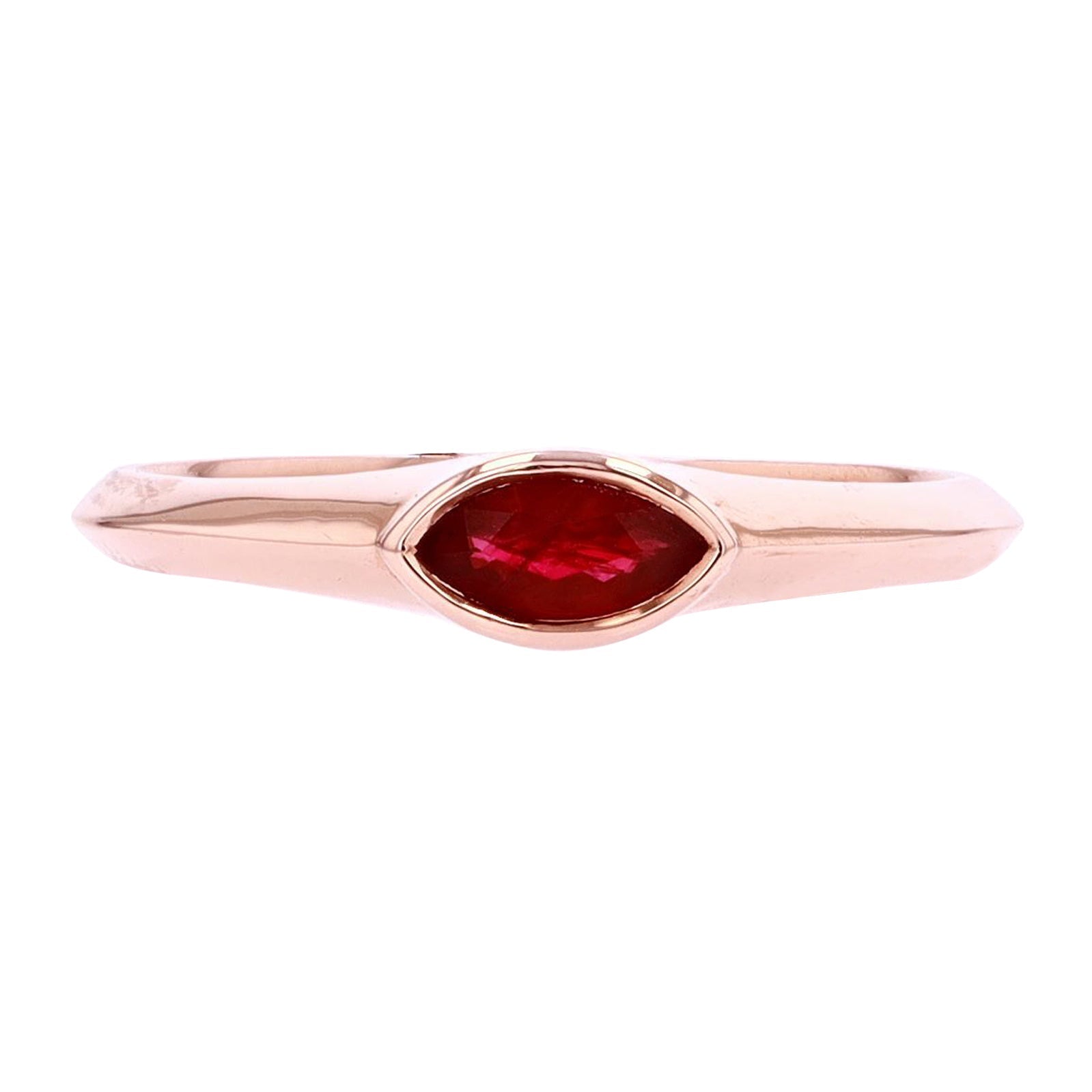 14K RG Ruby Marquise Ring