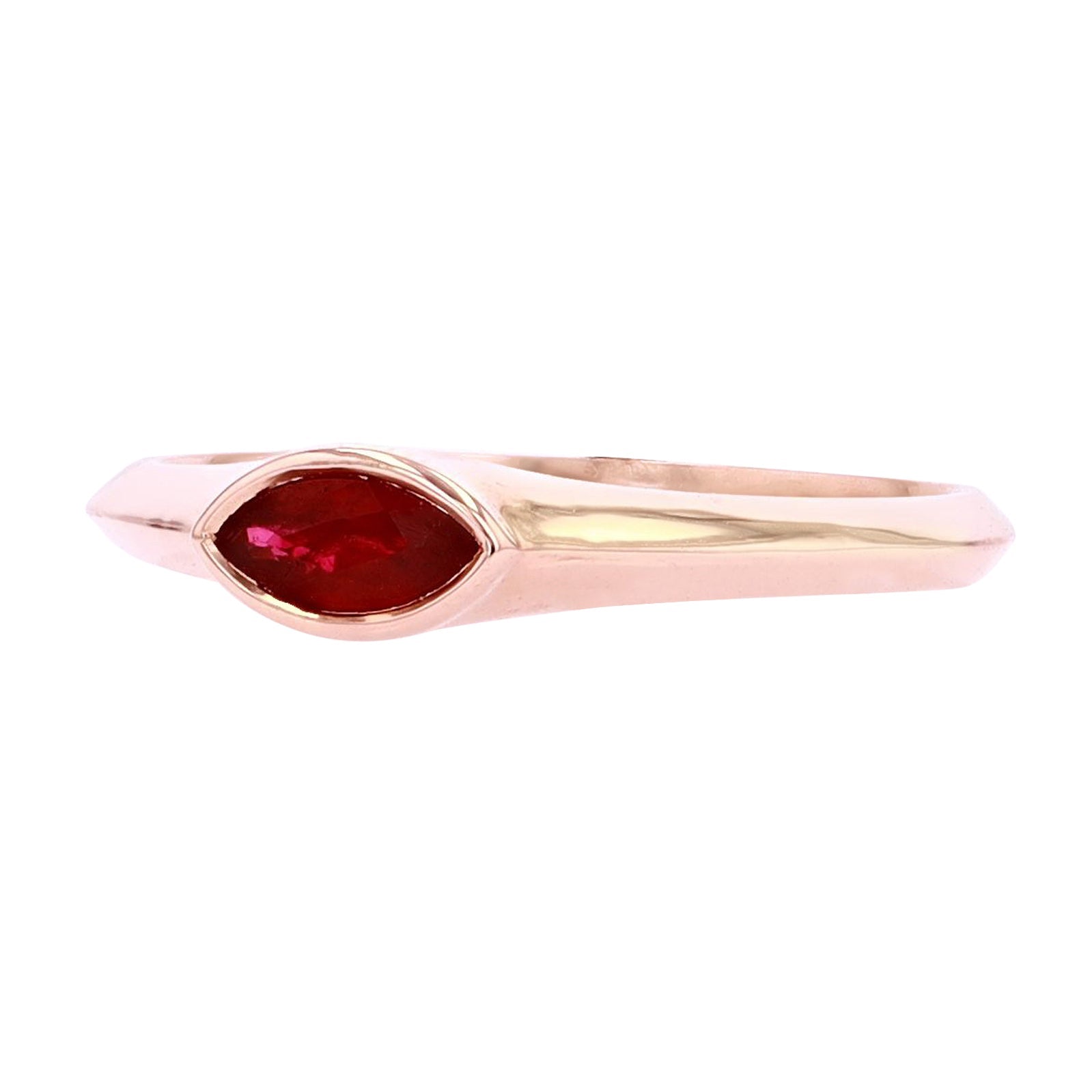 14K RG Ruby Marquise Ring