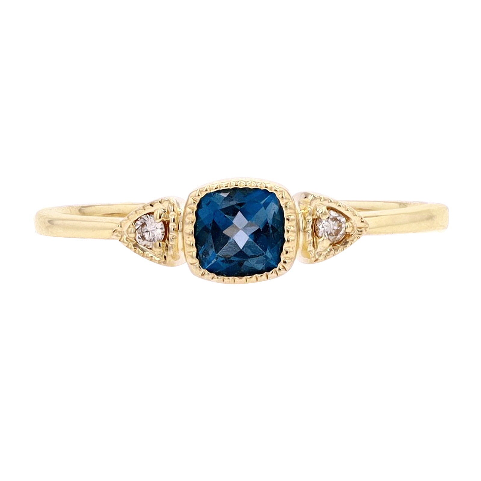 10K London Blue Topaz Center Ring<p><strong>More Colors Available</p></strong>