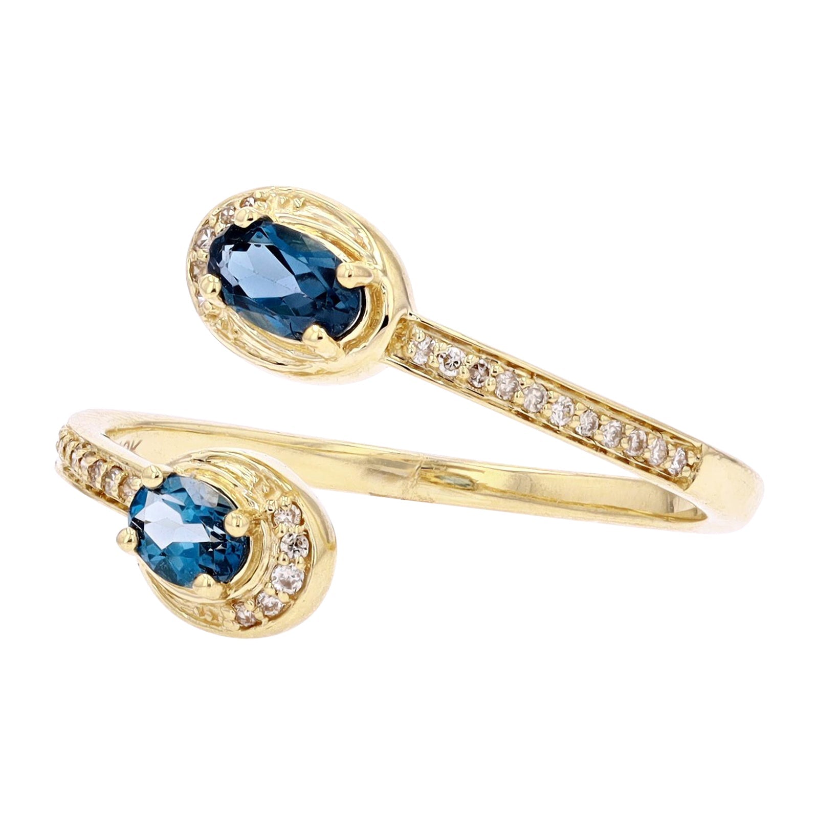 10K London Blue Topaz Bypass Ring<p><strong>More Colors Available</p></strong>