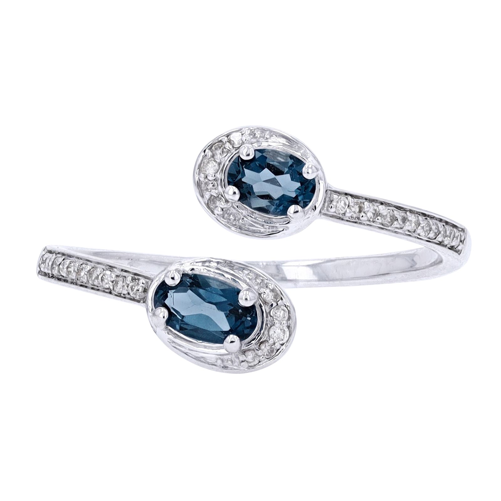 10K London Blue Topaz Bypass Ring<p><strong>More Colors Available</p></strong>