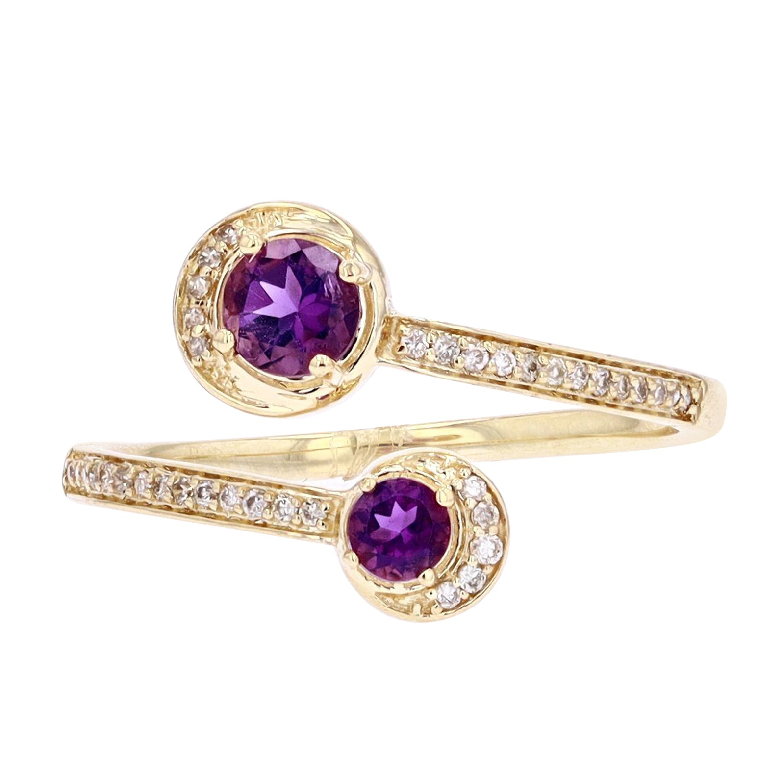 10K Amethyst Bypass Ring<p><strong>More Colors Available</p></strong>