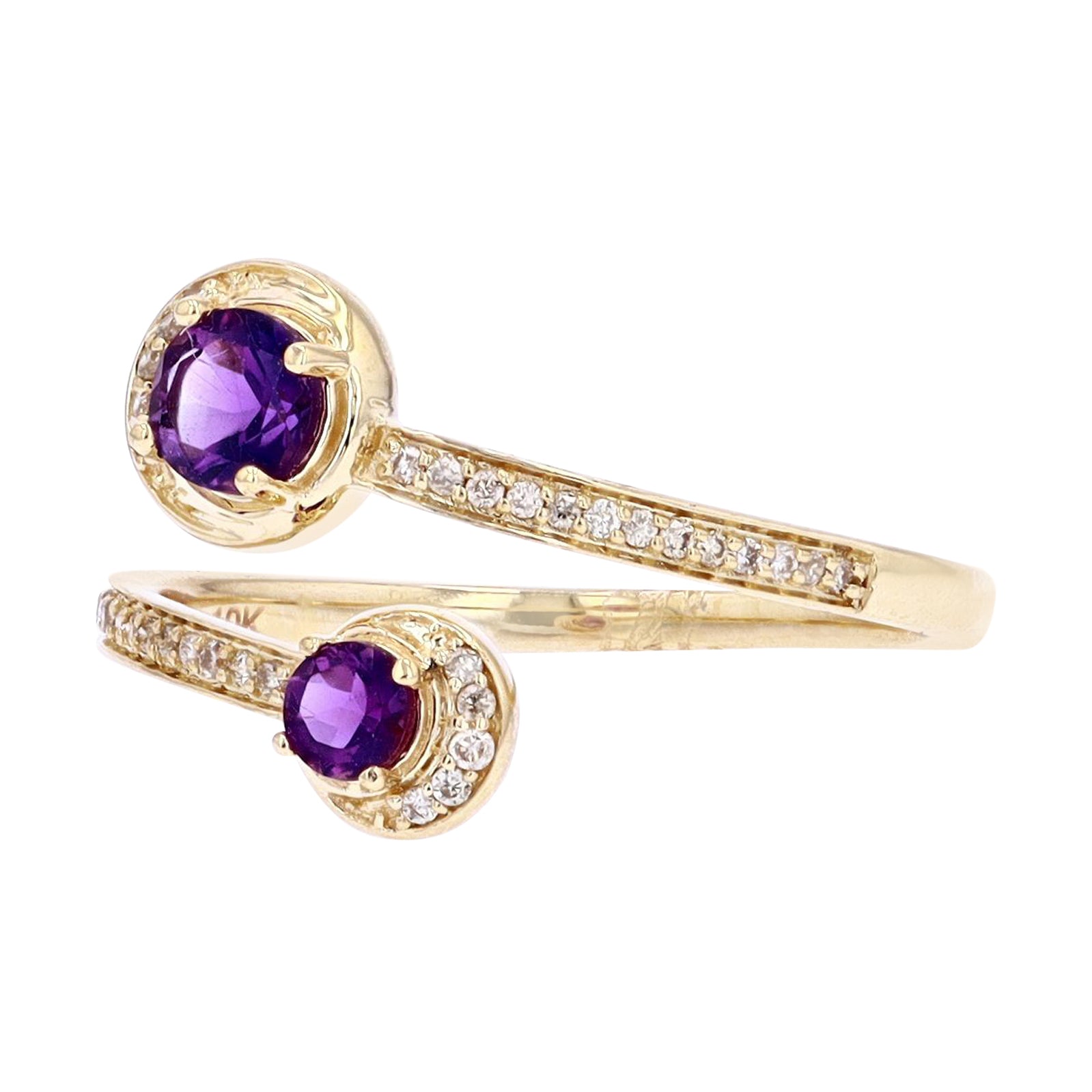 10K Amethyst Bypass Ring<p><strong>More Colors Available</p></strong>