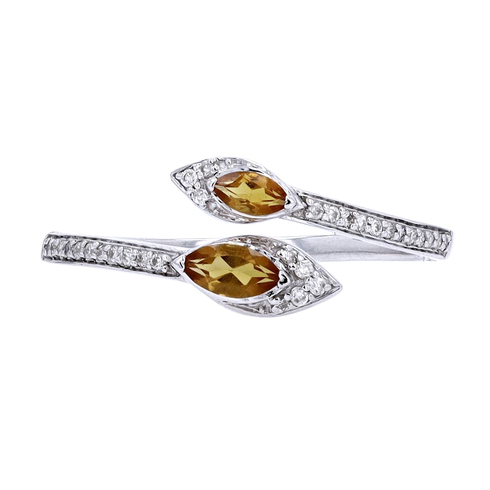 10K WG Citrine Bypass Ring<p><strong>More Colors Available</p></strong>