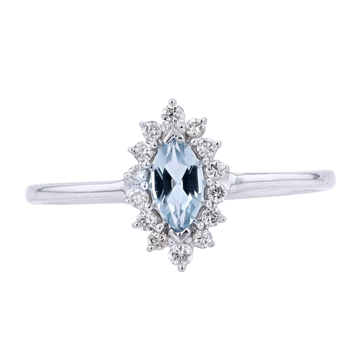 14K WG Marquise Gemstone Ring<p><strong>More Colors Available</p></strong>