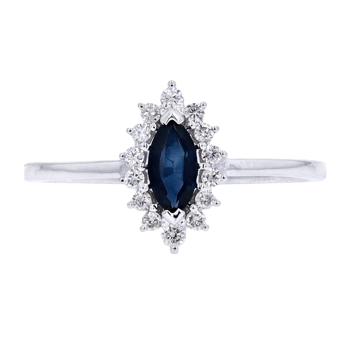 14K WG Marquise Gemstone Ring<p><strong>More Colors Available</p></strong>