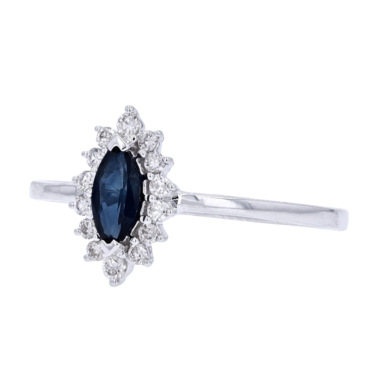 14K WG Marquise Gemstone Ring<p><strong>More Colors Available</p></strong>