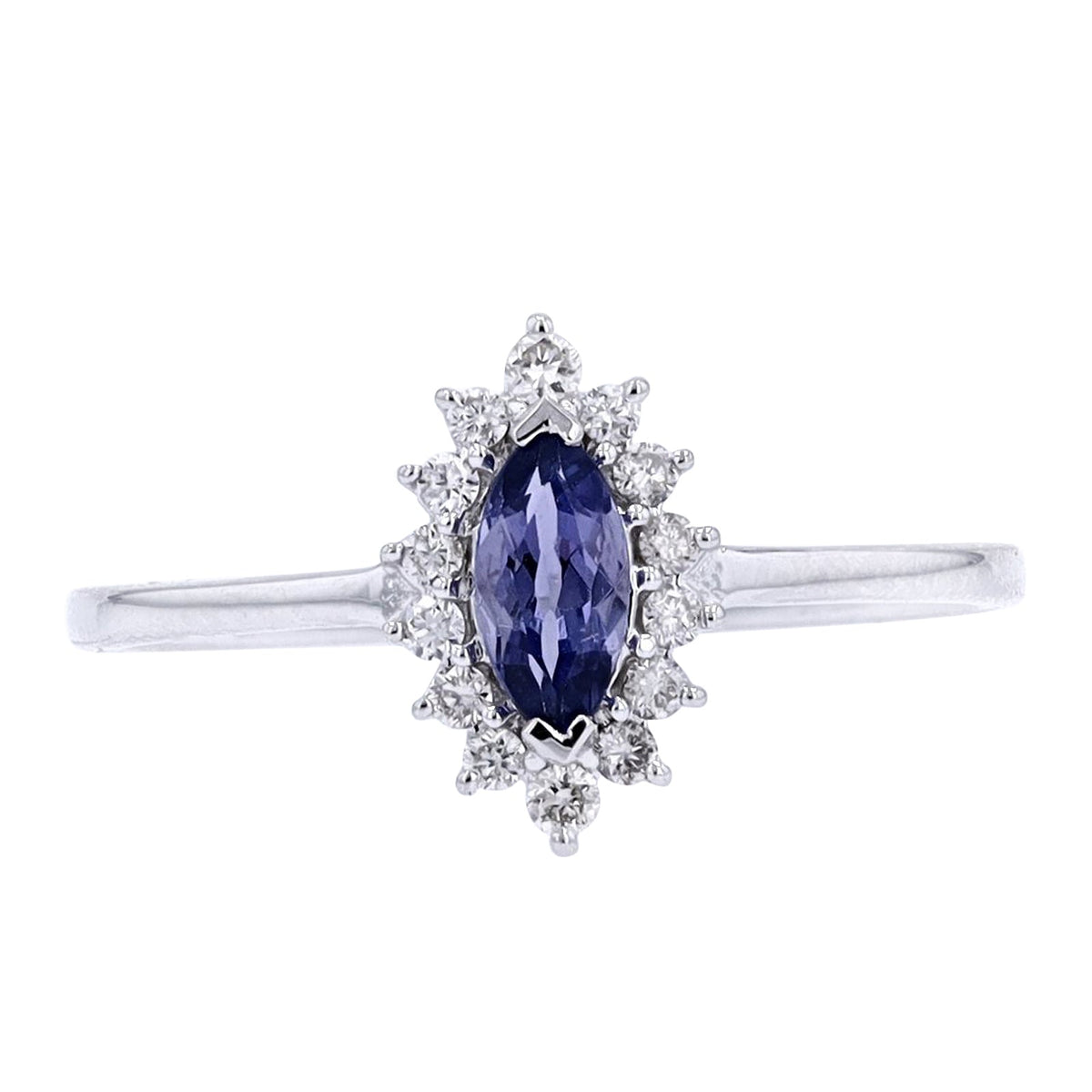 14K WG Marquise Gemstone Ring<p><strong>More Colors Available</p></strong>
