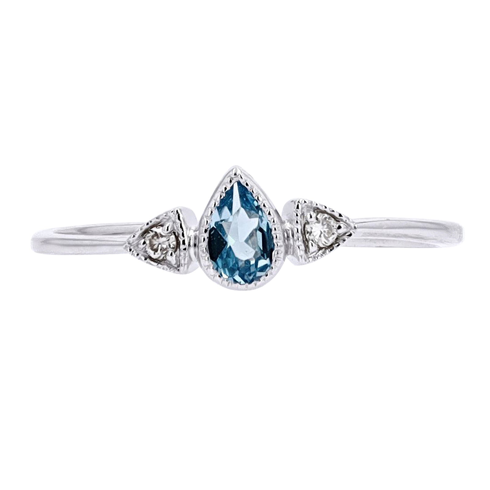 10K Blue Topaz Center Ring<p><strong>More Colors Available</p></strong>