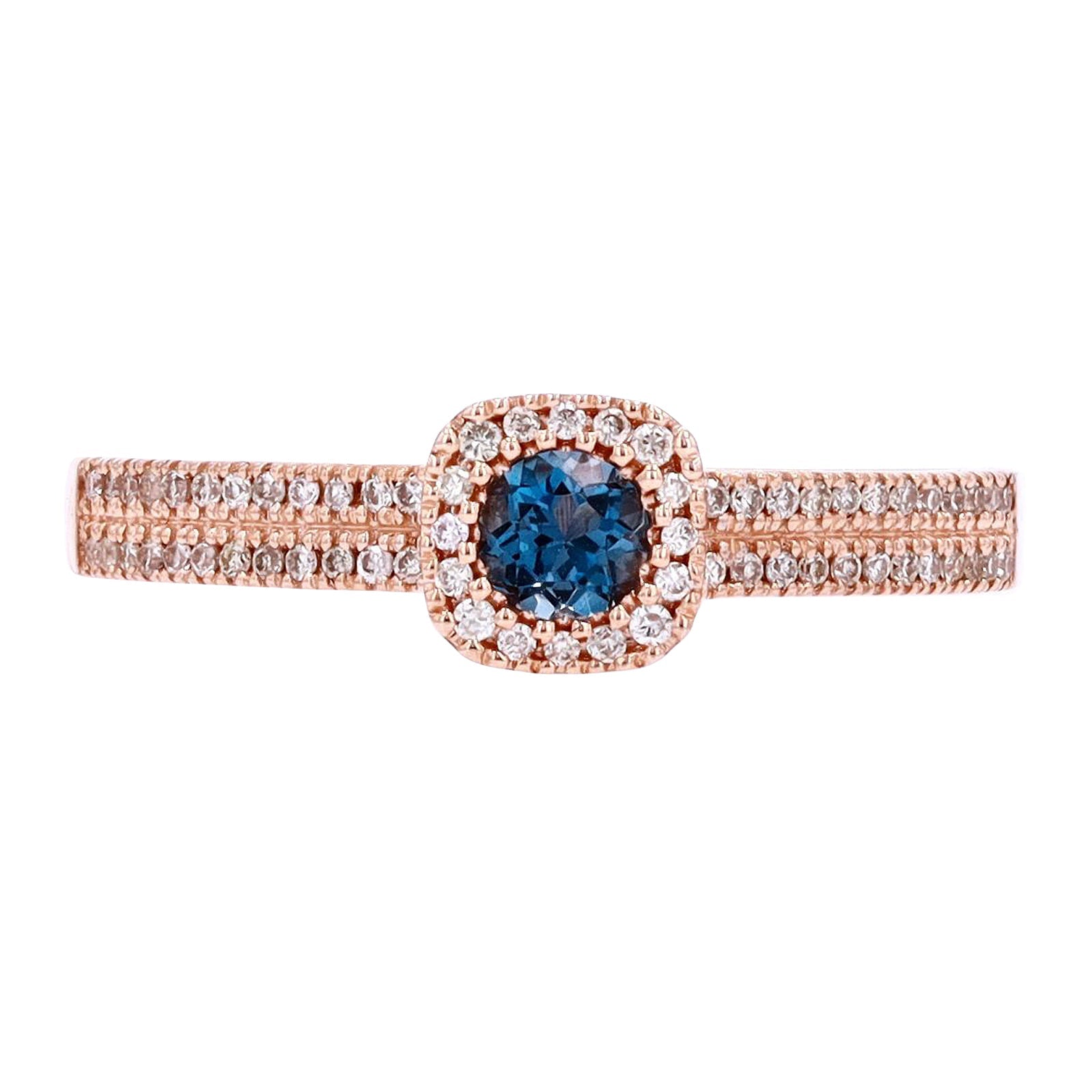 10K RG Garnet Halo Ring<p><strong>More Colors Available</p></strong>