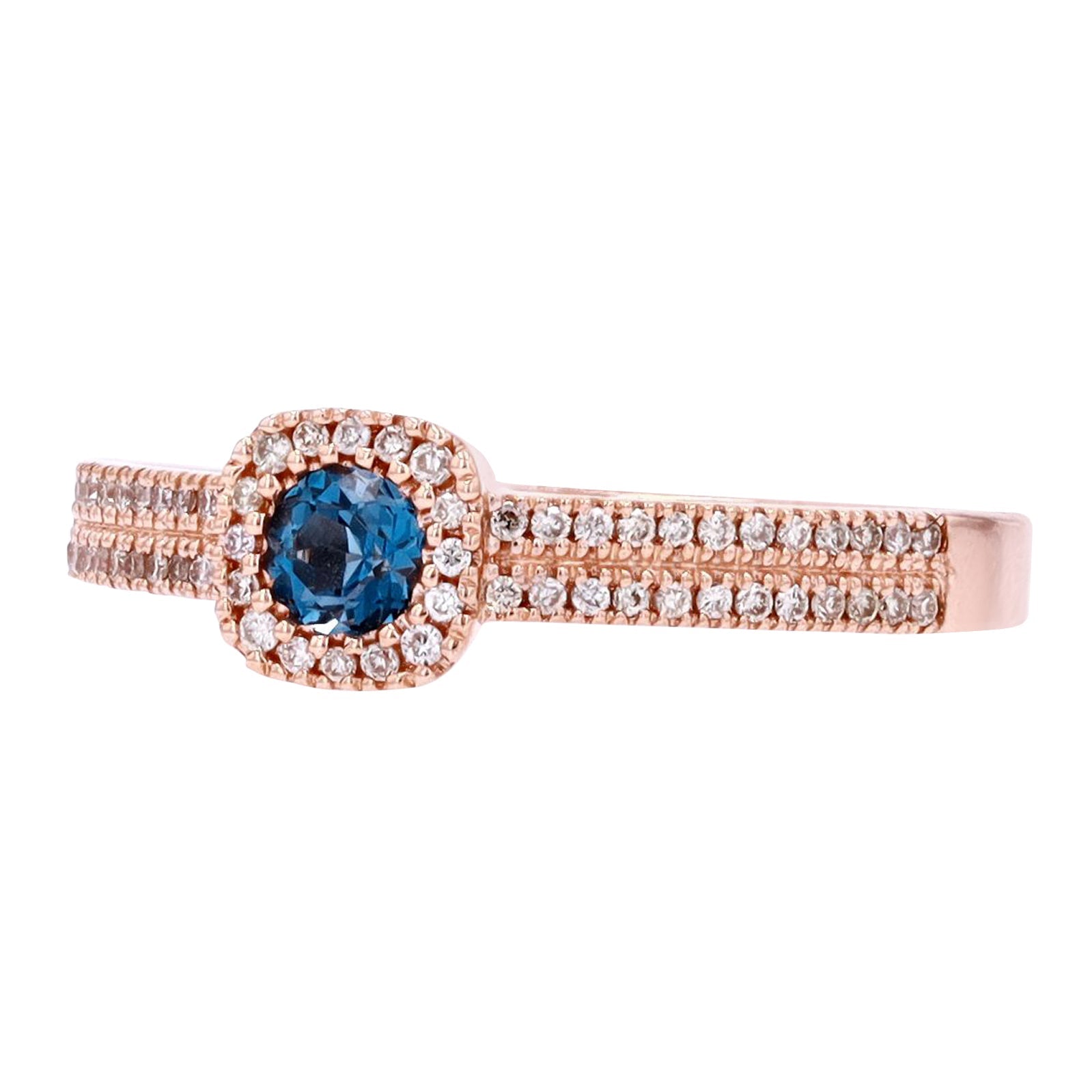 10K RG Garnet Halo Ring<p><strong>More Colors Available</p></strong>