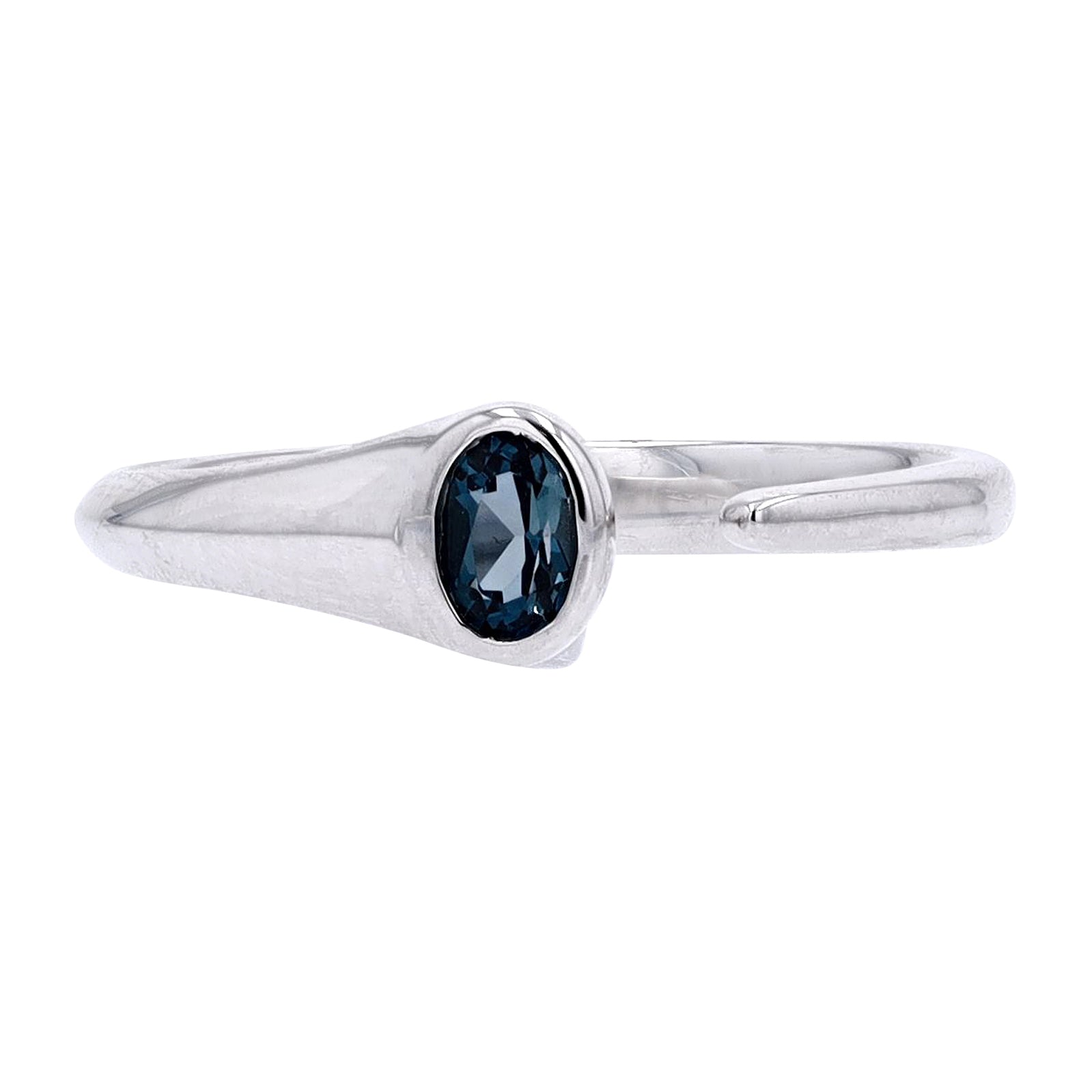 10K WG Gemstone Cuff Ring