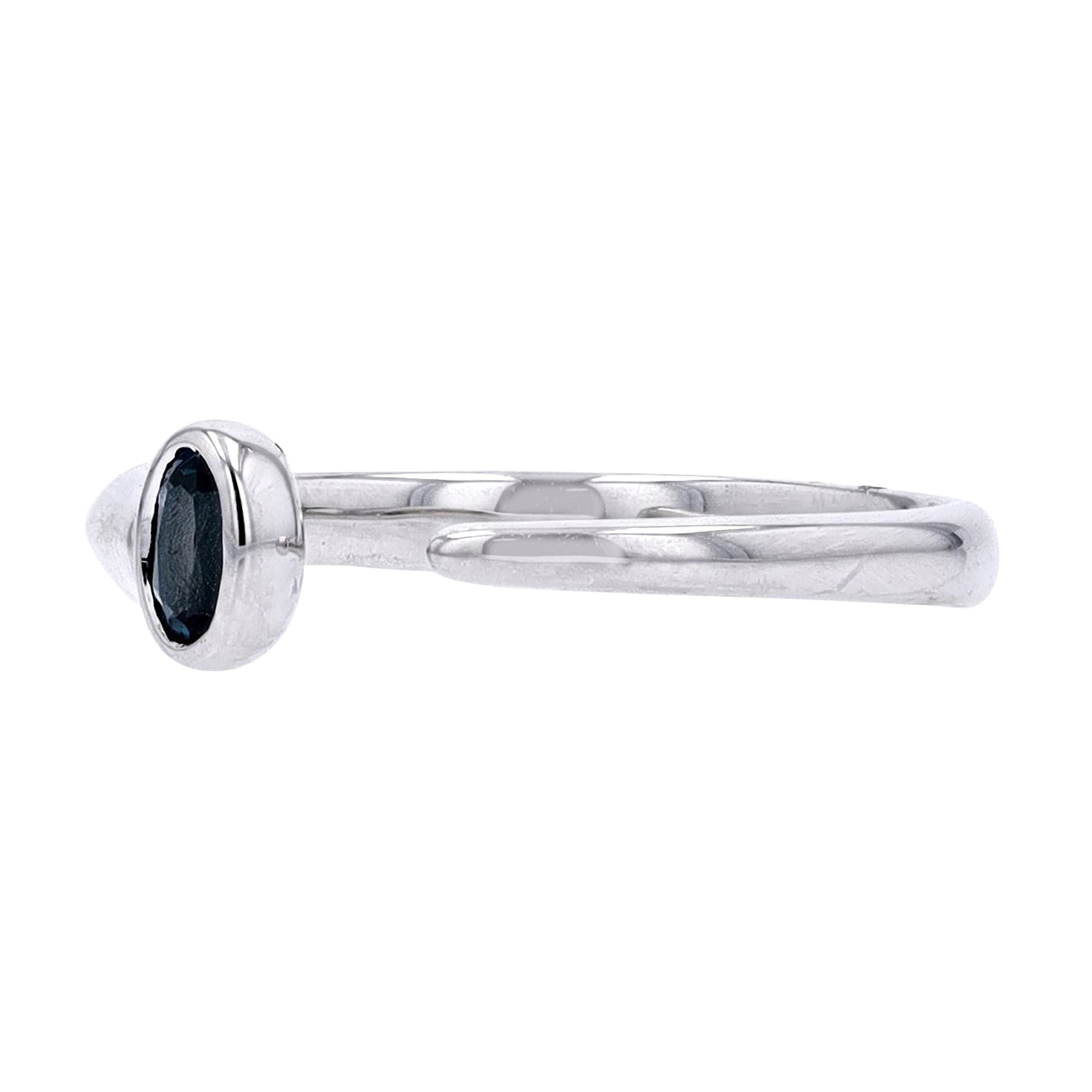 10K WG Gemstone Cuff Ring