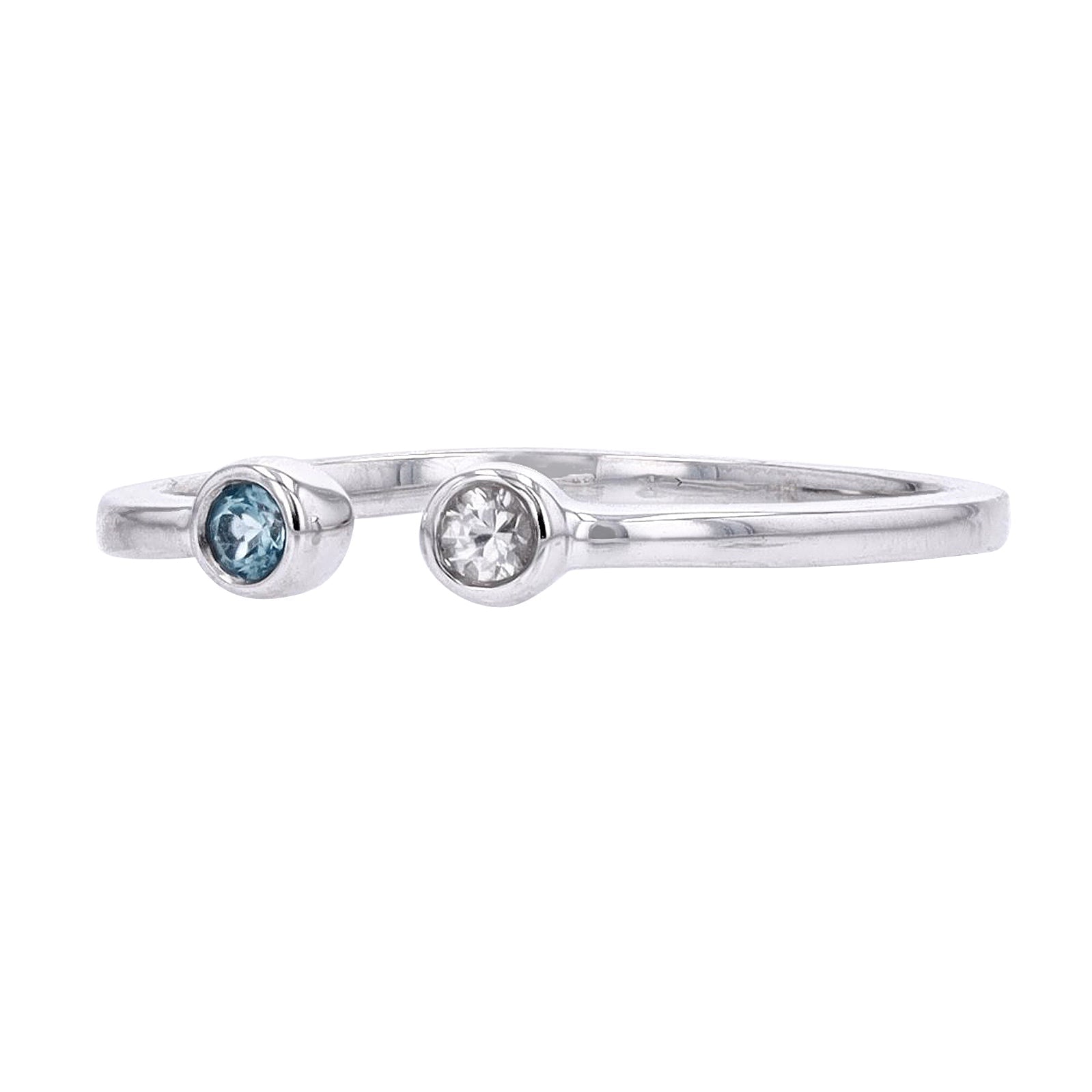 10K WG Gemstone Cuff Ring<p><strong>More Colors Available</p></strong>
