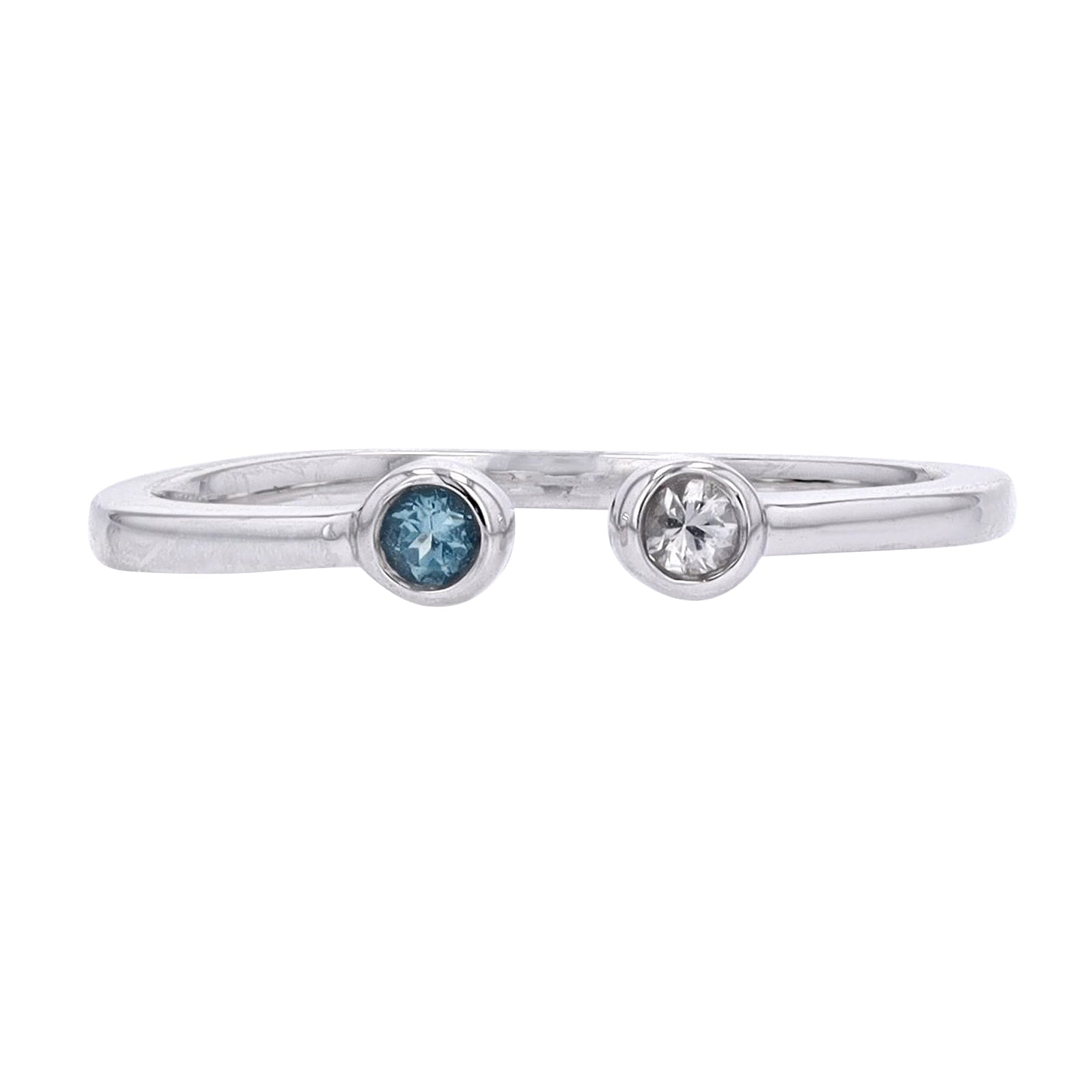 10K WG Gemstone Cuff Ring<p><strong>More Colors Available</p></strong>