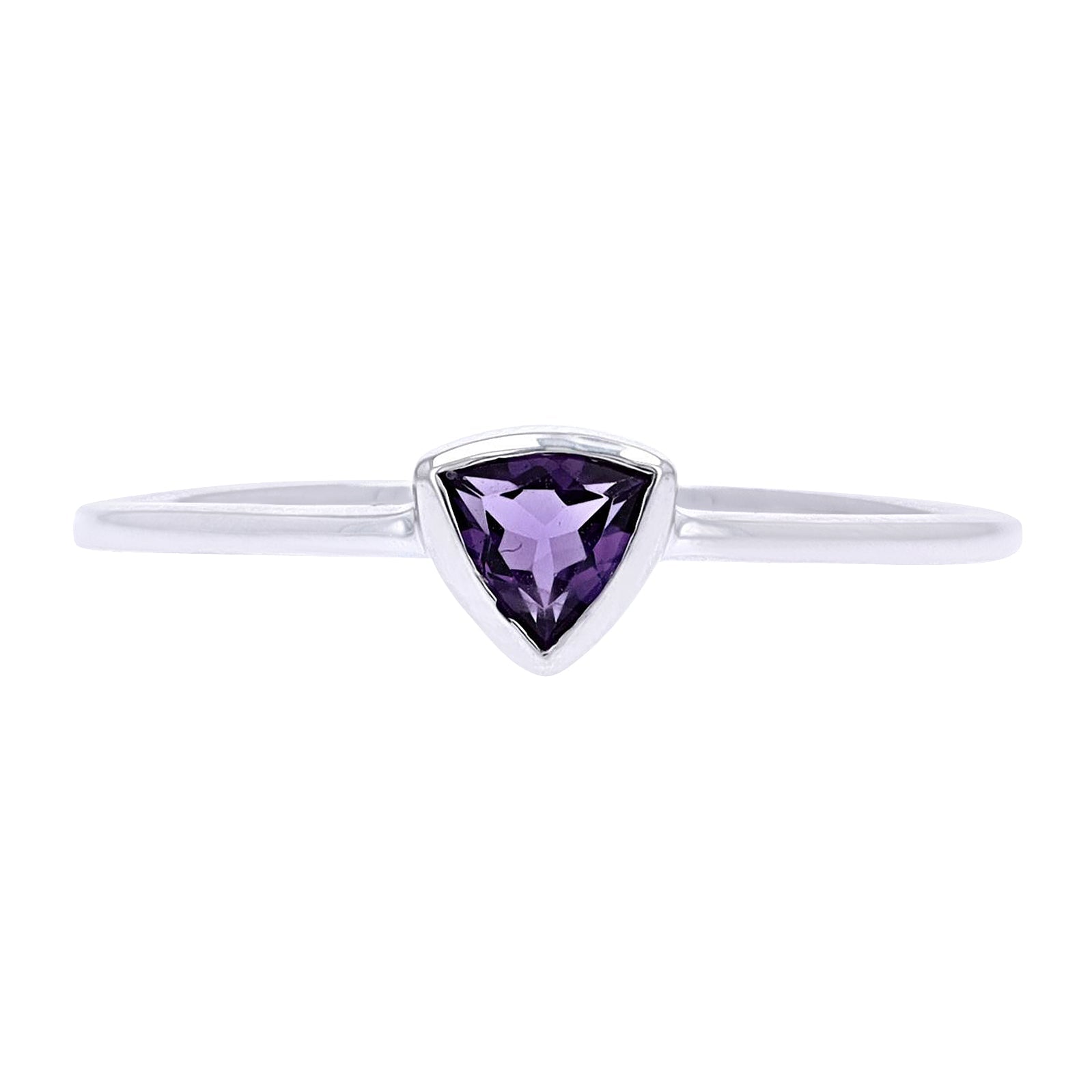 10K Trillion Cut Gemstone Ring<p><strong>More Colors Available</p></strong>