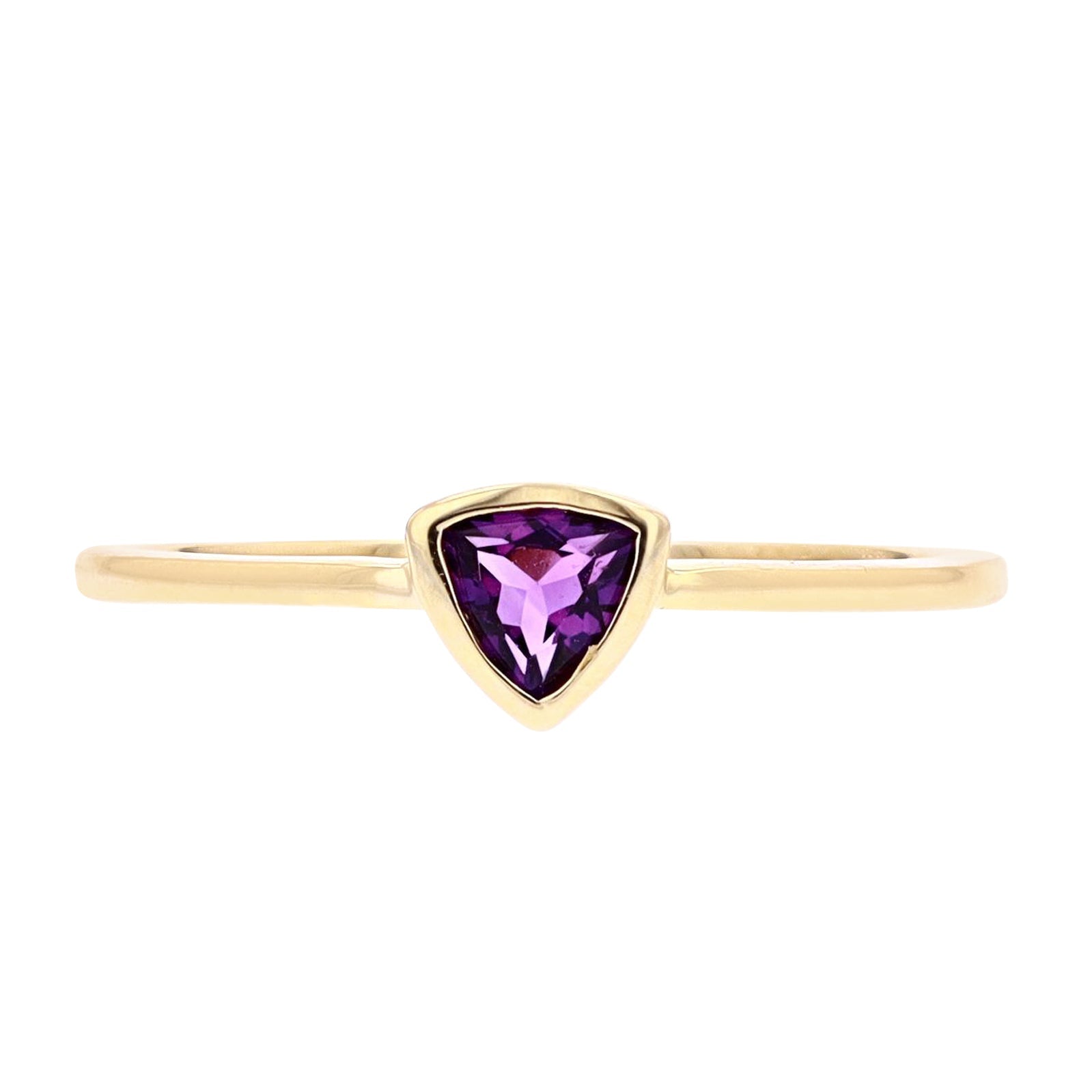 10K Trillion Cut Gemstone Ring<p><strong>More Colors Available</p></strong>