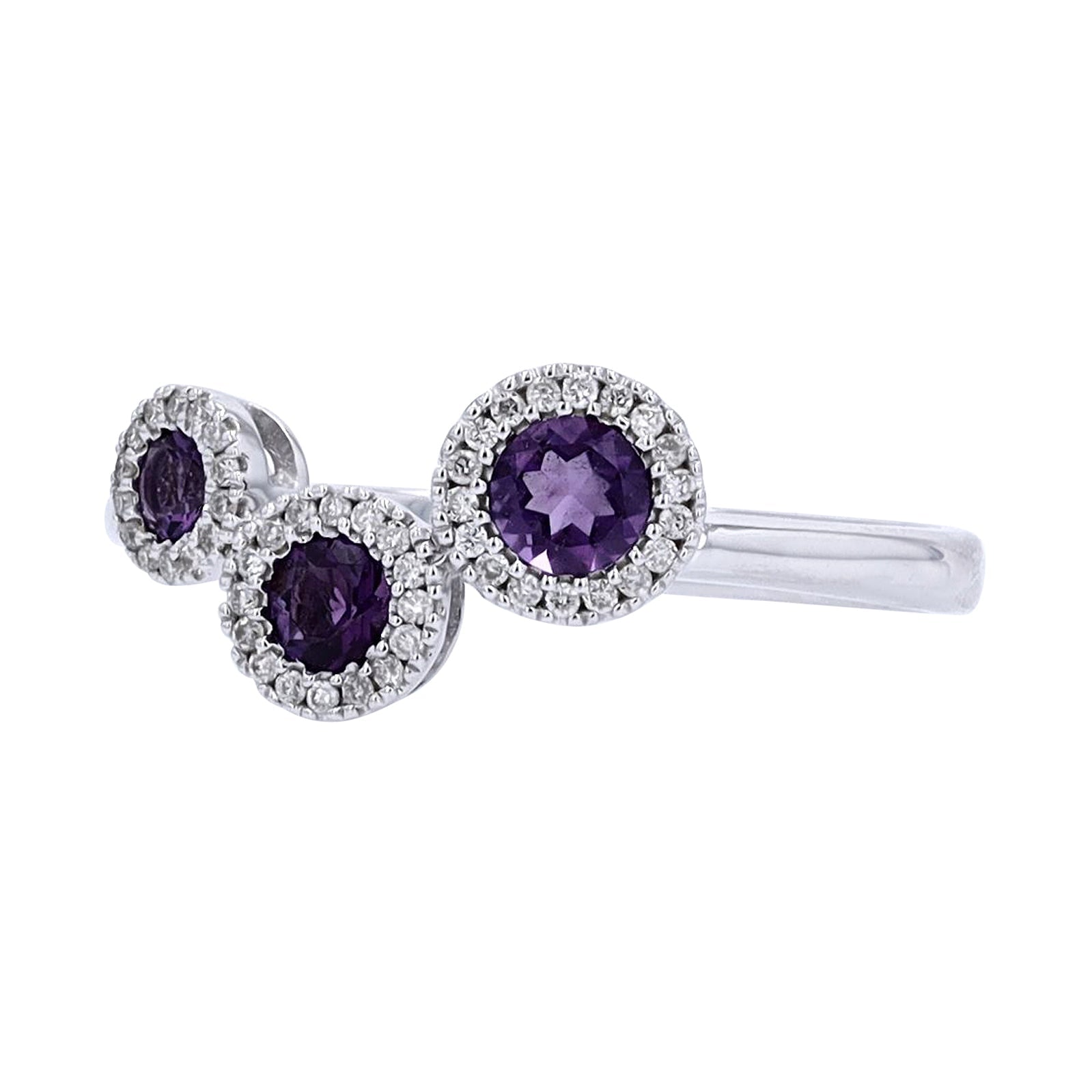 10K Three Stone Amethyst Ring<p><strong>More Colors Available</p></strong>