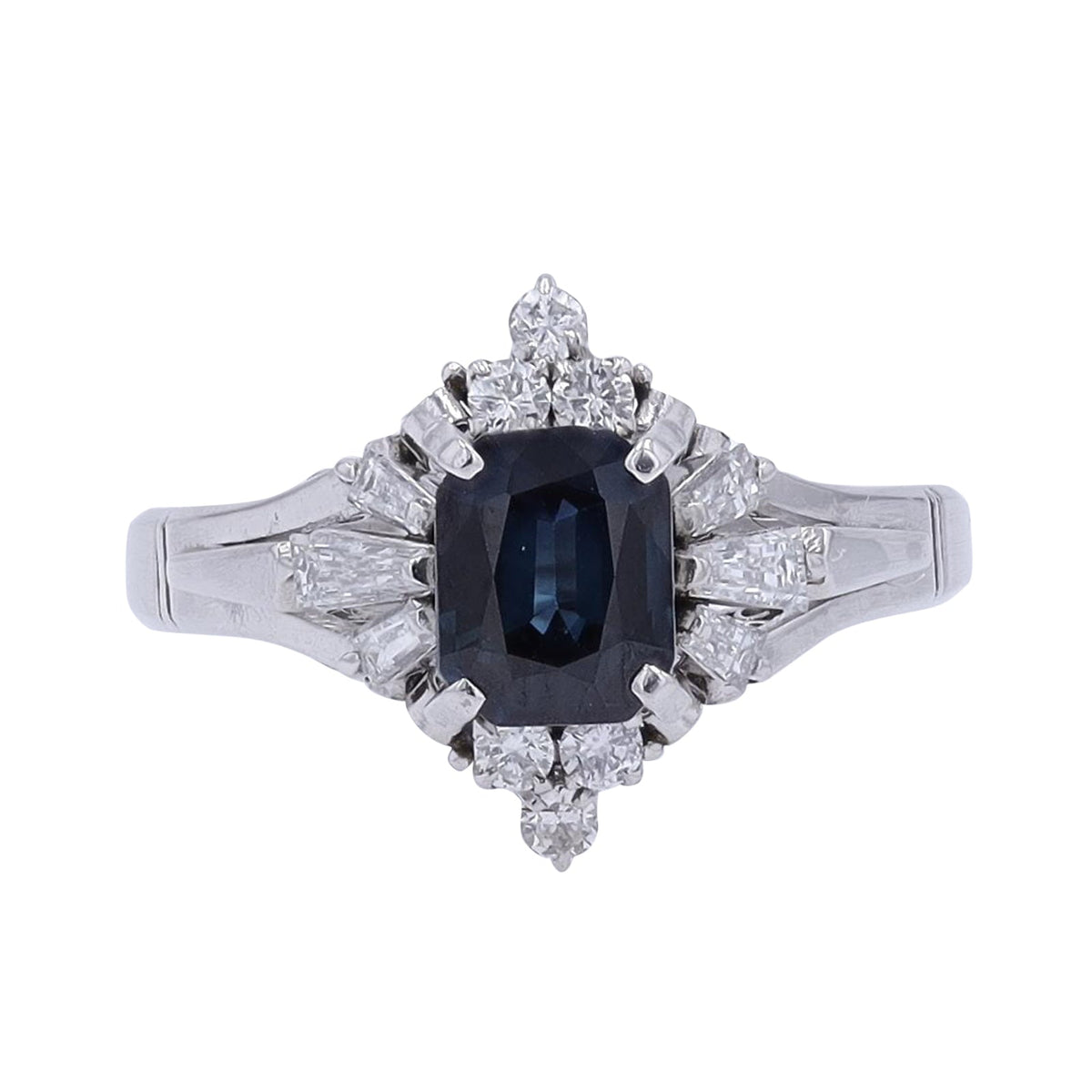 PT900 1.30 CT Sapphire Center Ring