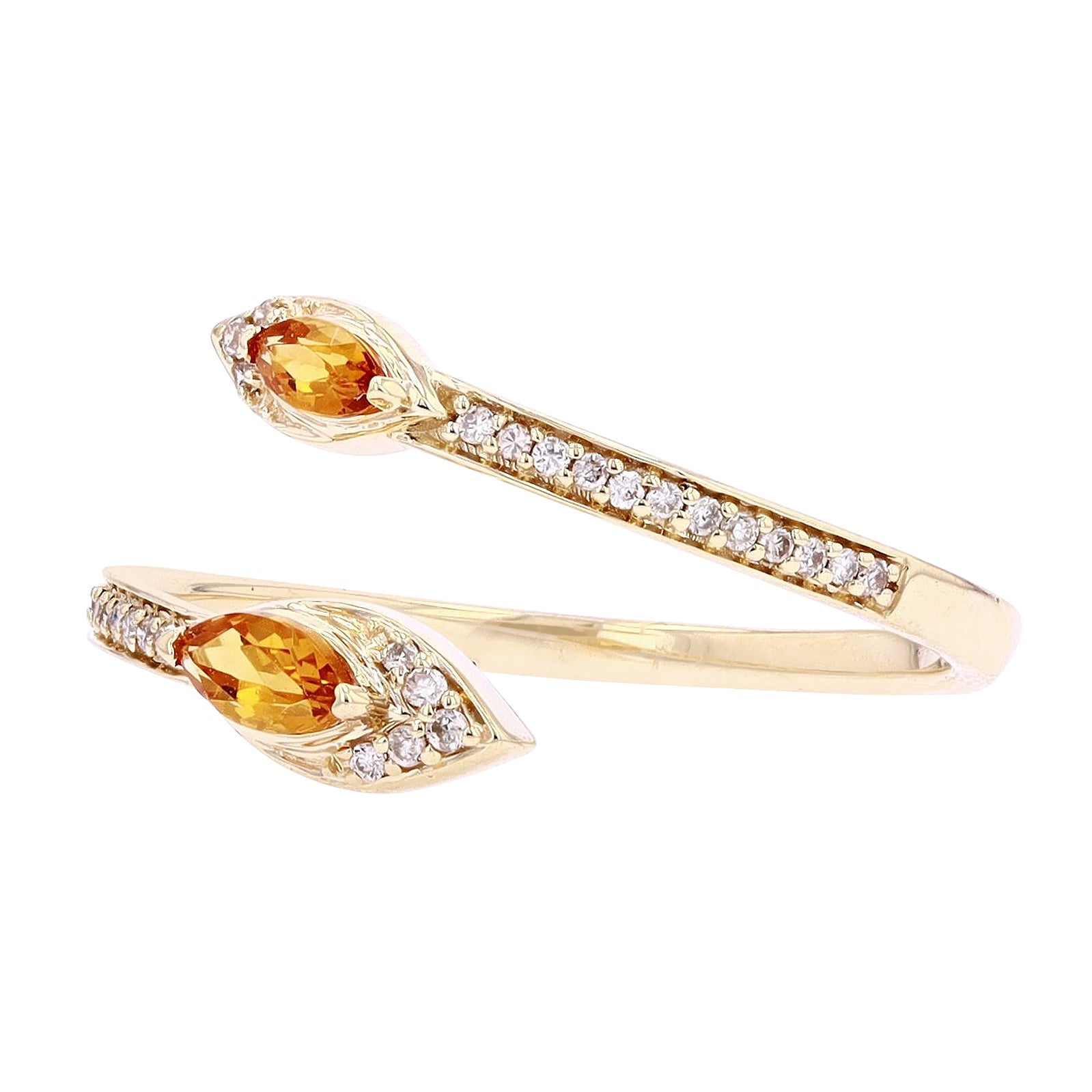 10K WG Citrine Bypass Ring<p><strong>More Colors Available</p></strong>