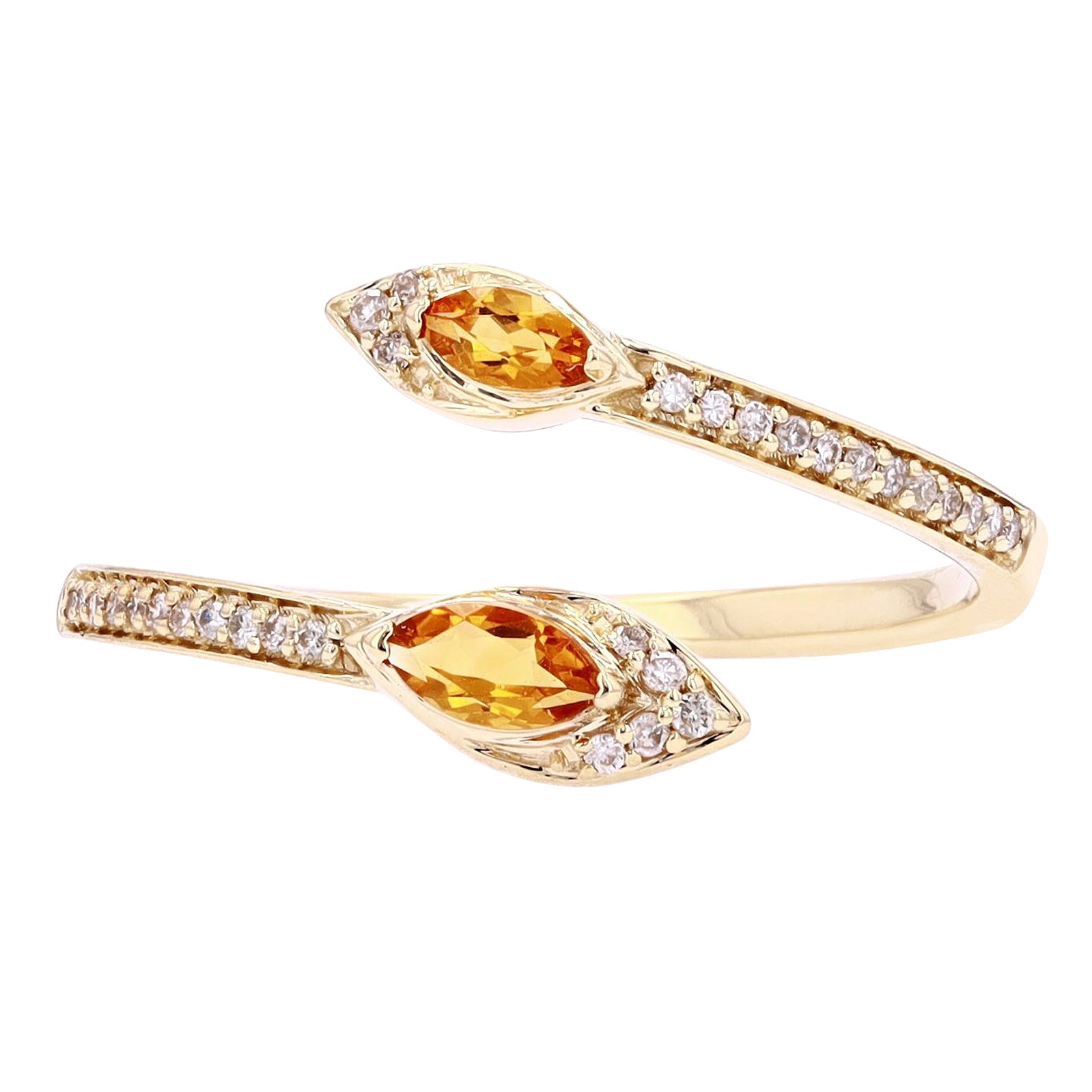 10K WG Citrine Bypass Ring<p><strong>More Colors Available</p></strong>