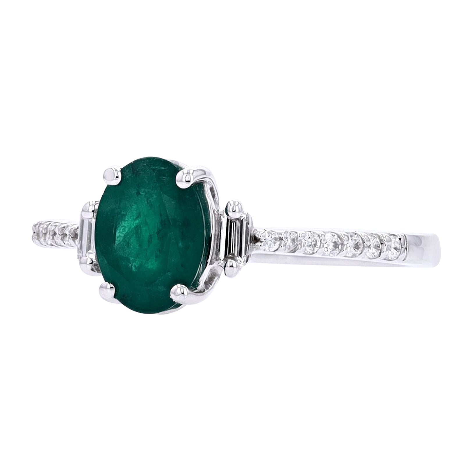 14K WG EFFY Emerald Ring