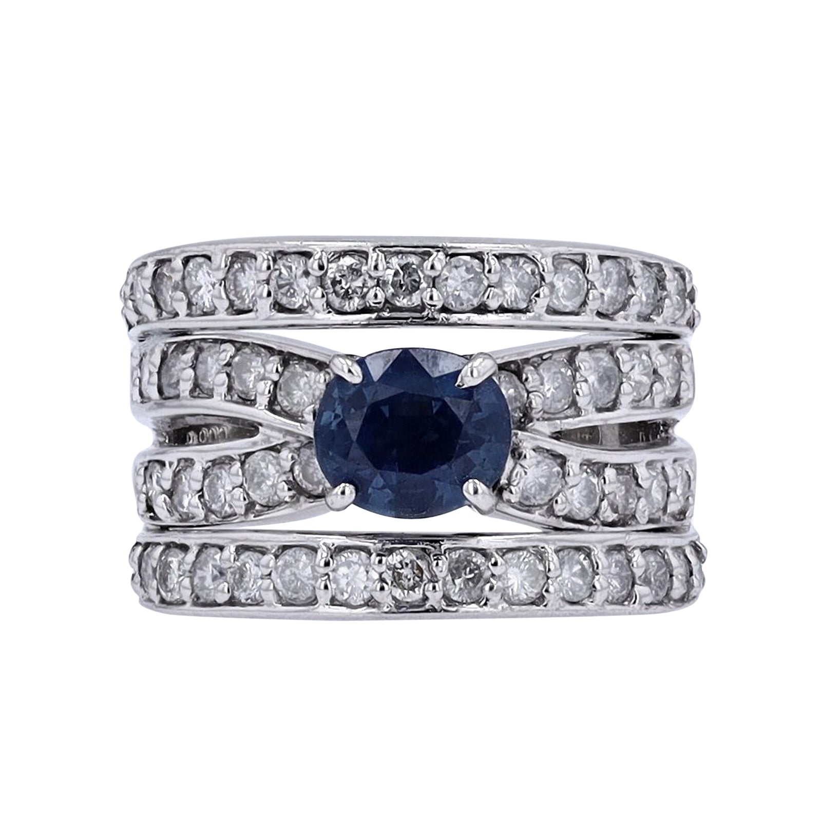 PT900 Sapphire Crossover Ring