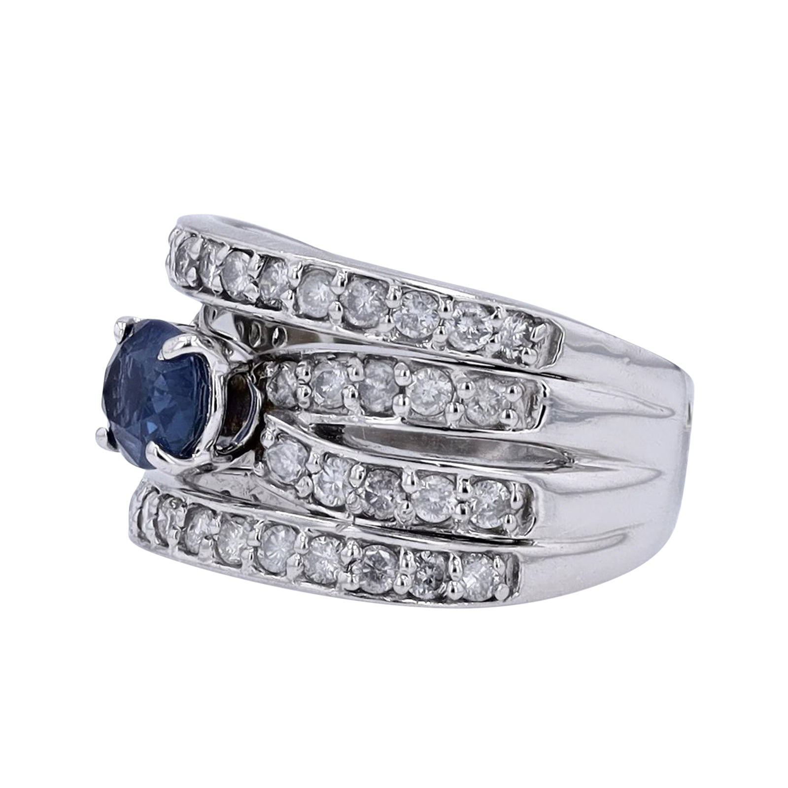 PT900 Sapphire Crossover Ring