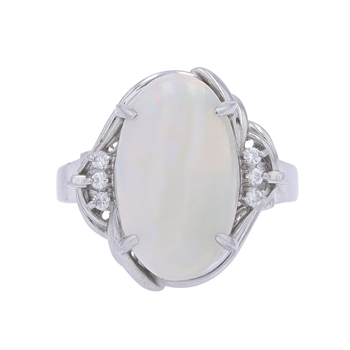 PT900 4.88 CT Opal Oval Ring