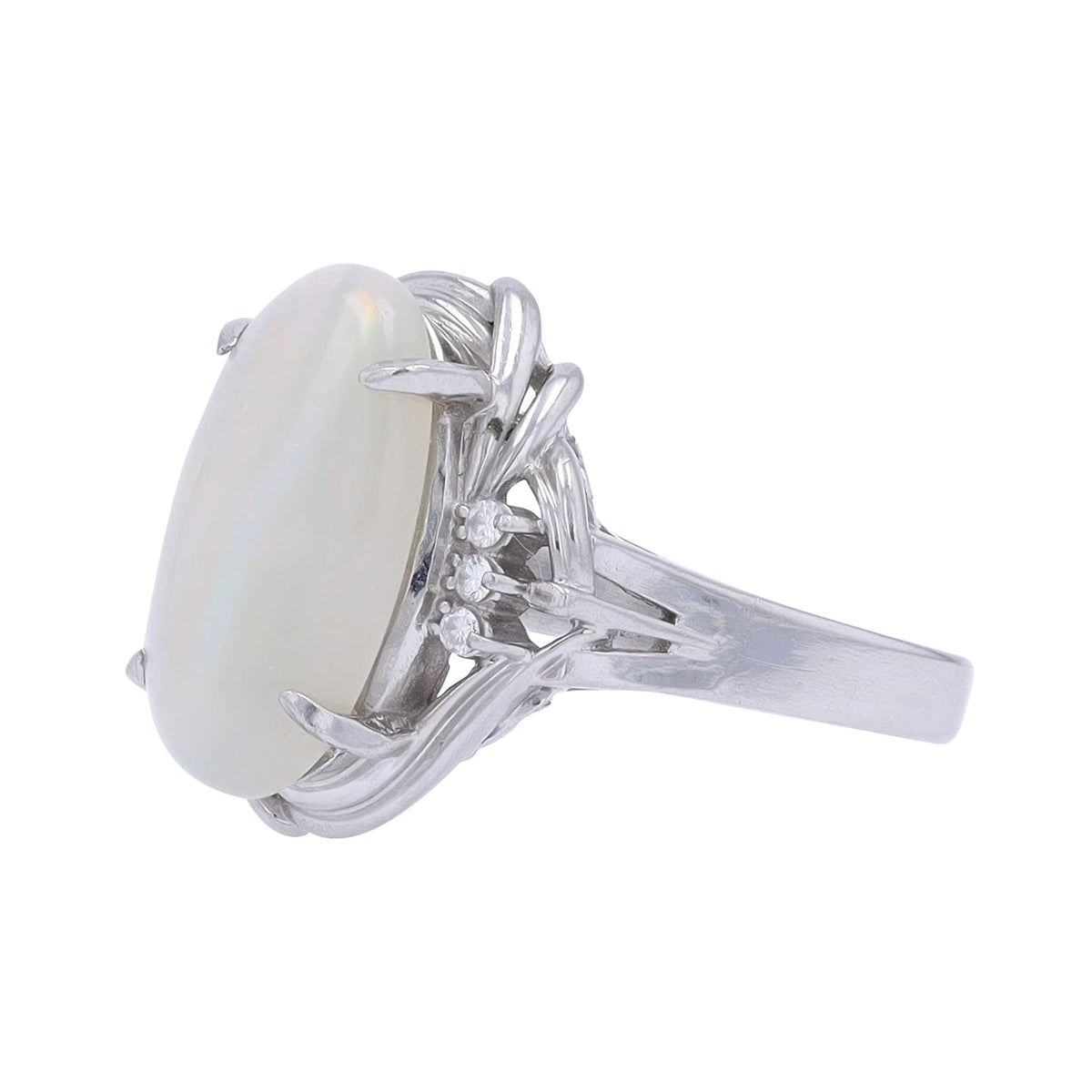 PT900 4.88 CT Opal Oval Ring