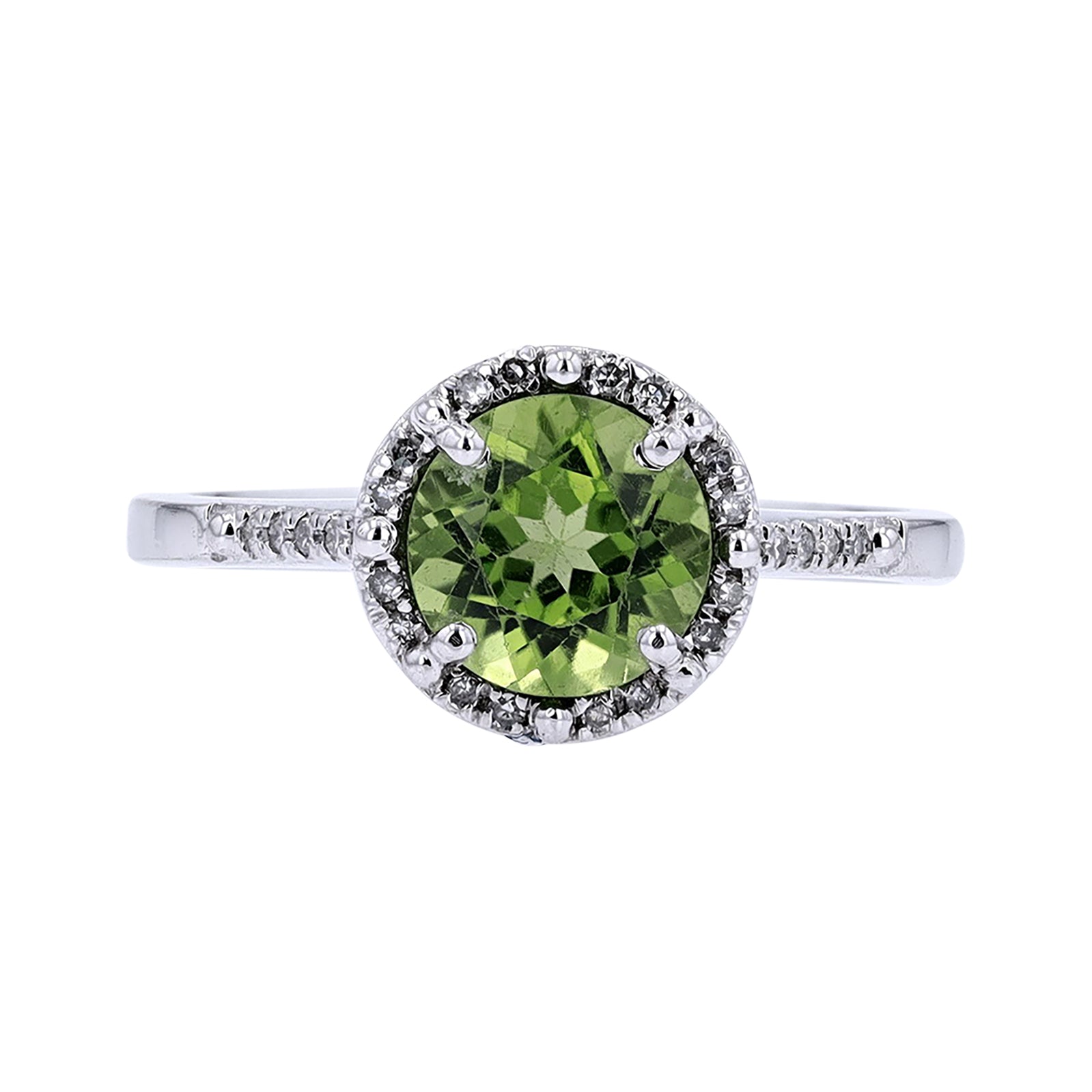 10K Halo Gemstone Ring<p><strong>More Colors Available</p></strong>