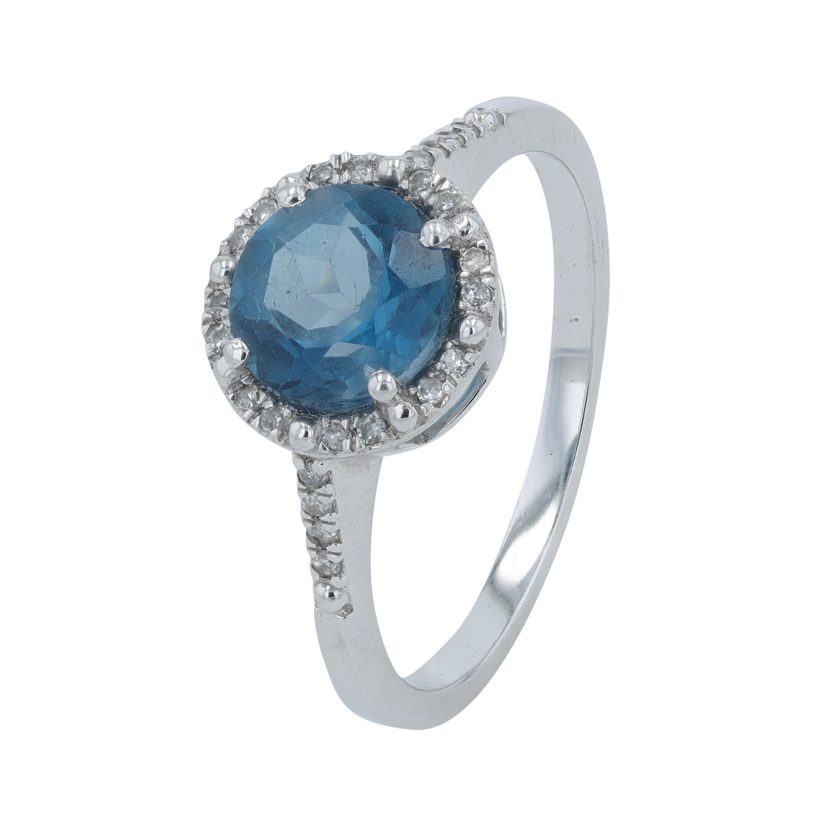 10K Halo Gemstone Ring<p><strong>More Colors Available</p></strong>