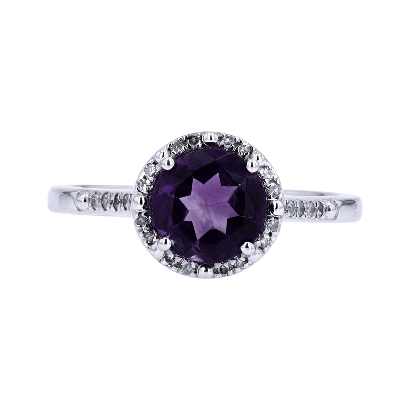 10K Halo Gemstone Ring<p><strong>More Colors Available</p></strong>