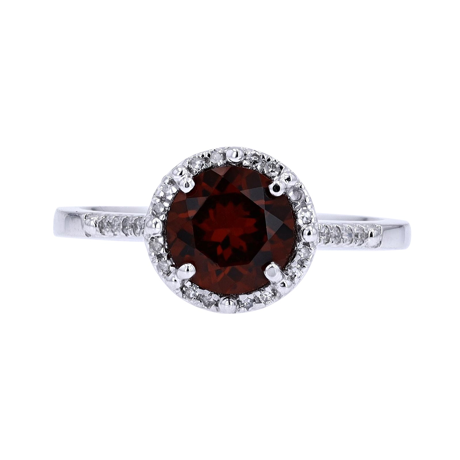 10K Halo Gemstone Ring<p><strong>More Colors Available</p></strong>