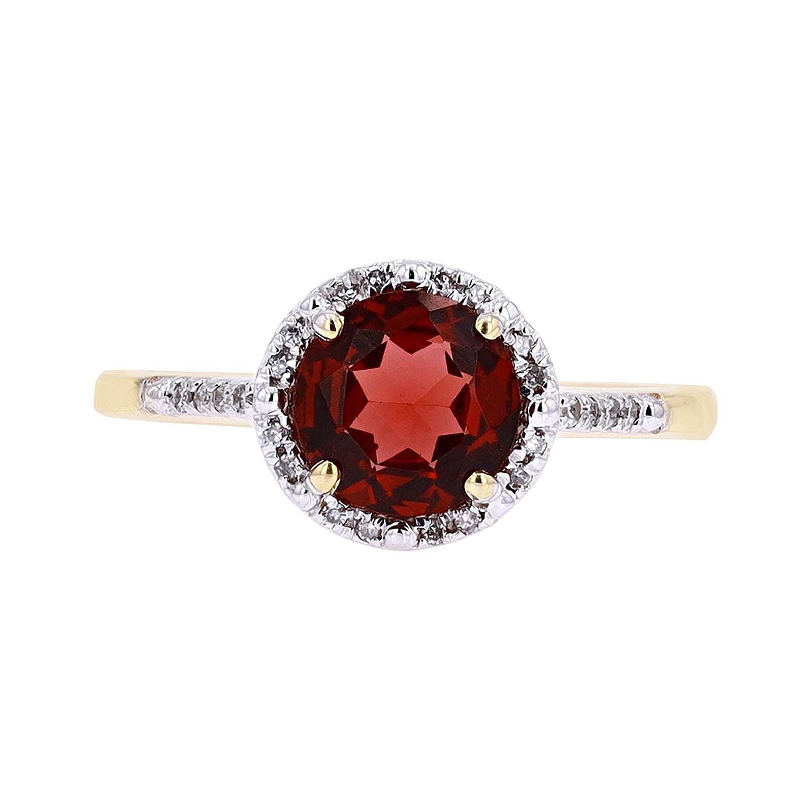10K Halo Gemstone Ring<p><strong>More Colors Available</p></strong>