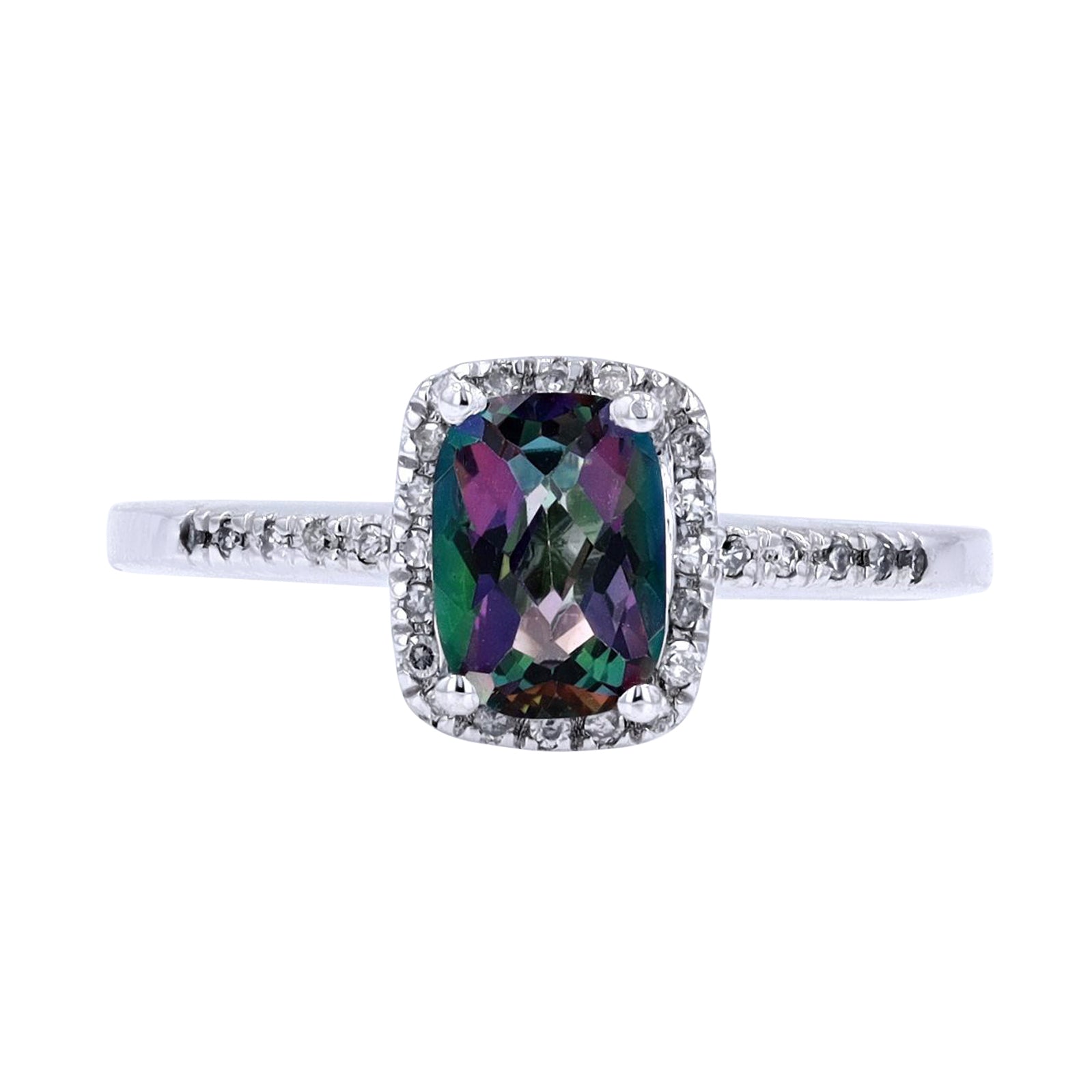 10K Gemstone Center Ring<p><strong>More Colors Available</p></strong>