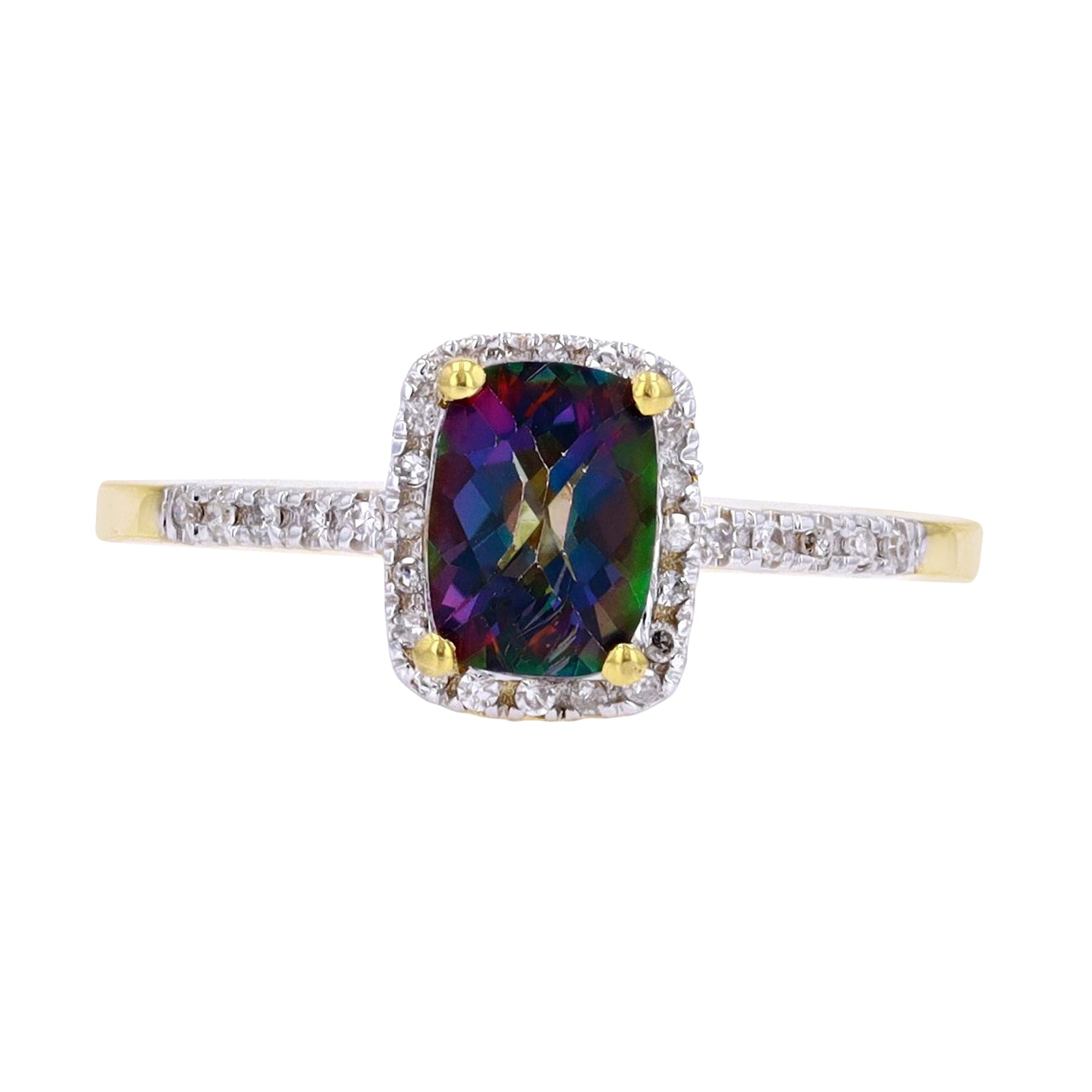 10K Gemstone Center Ring<p><strong>More Colors Available</p></strong>