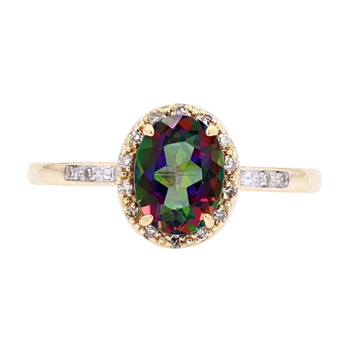 14K Oval Gemstone Ring<p><strong>More Colors Available</p></strong>