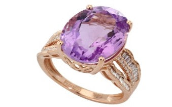 14K RG EFFY Amethyst Ring