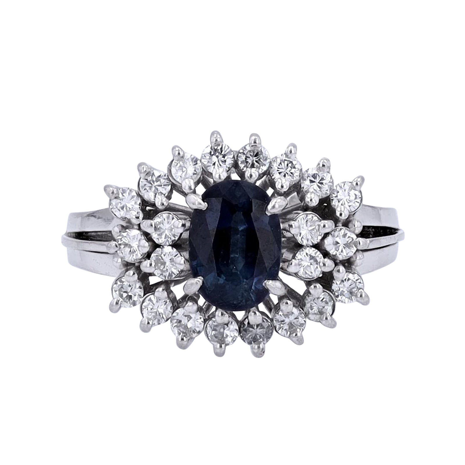 PT900 1.54 CT Sapphire Oval Ring