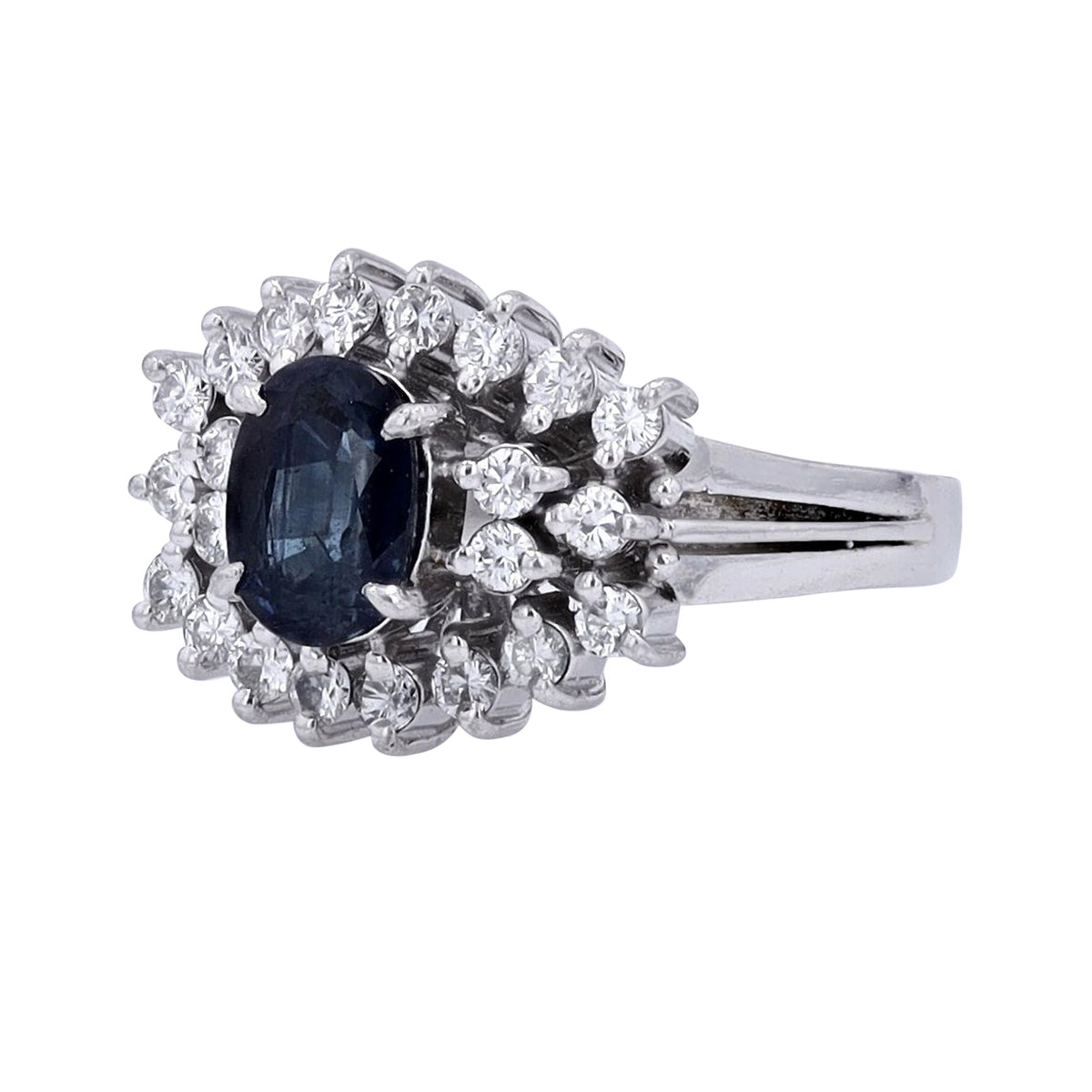 PT900 1.54 CT Sapphire Oval Ring