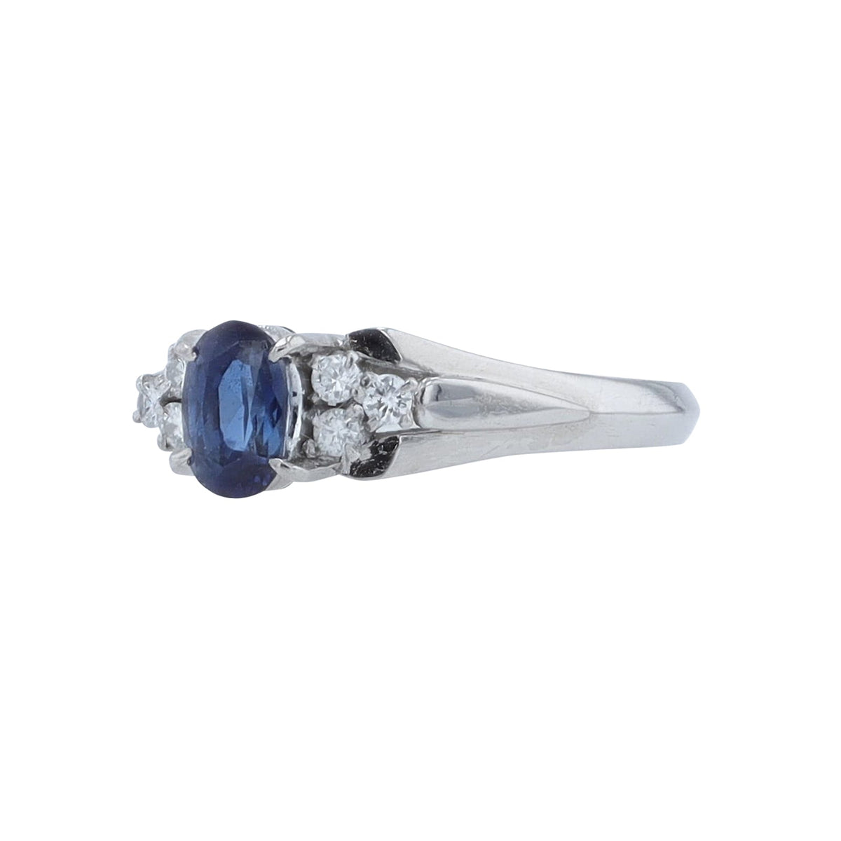 PLAT .75 CT Sapphire Ring