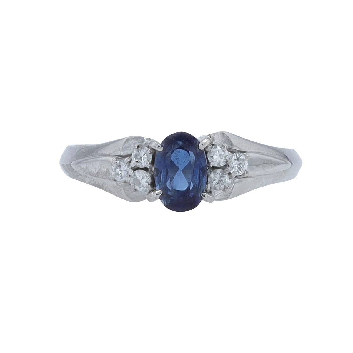 PLAT .75 CT Sapphire Ring