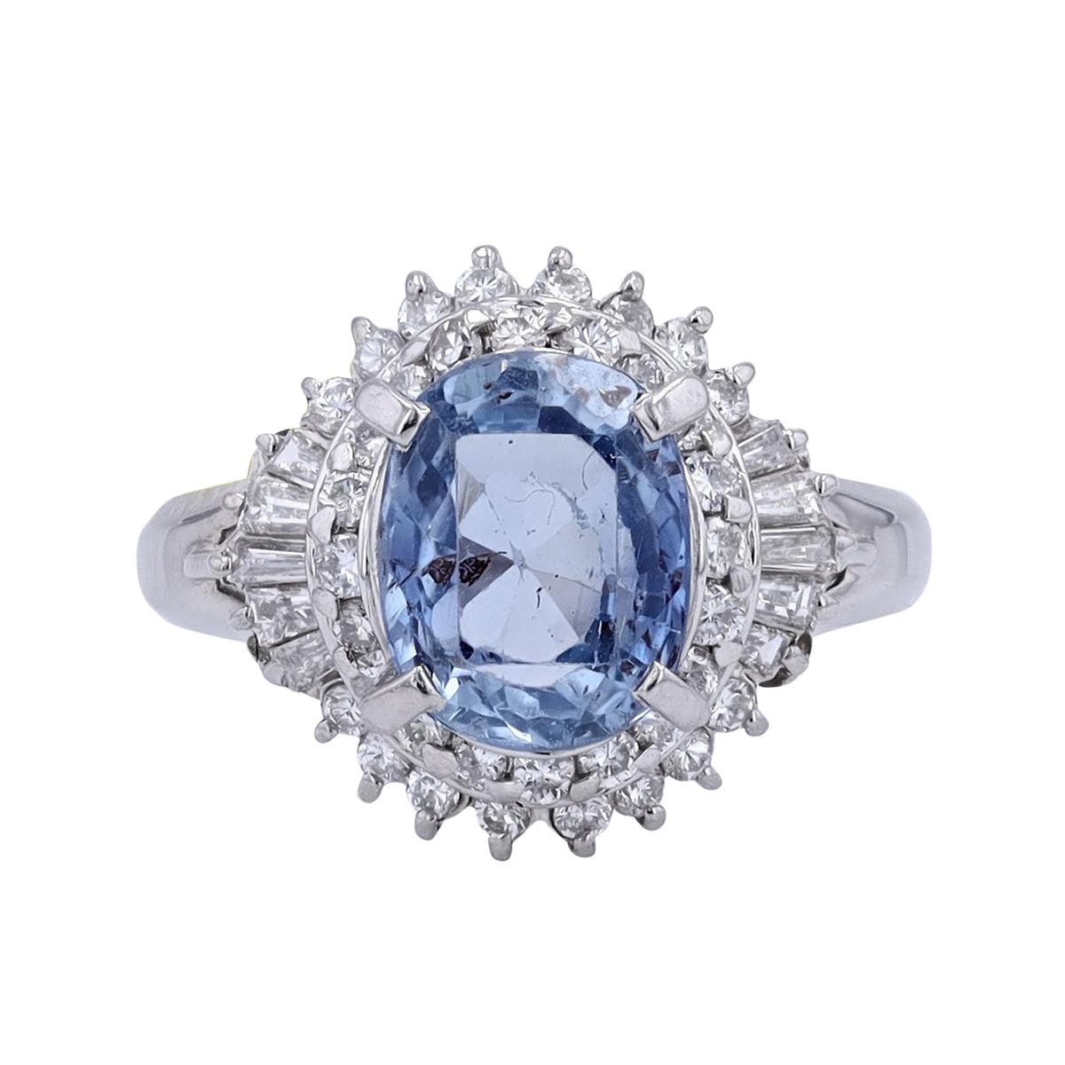 PT900 Sri Lanka No Heat Sapphire Ring<p><strong>GIA Available</p></strong>