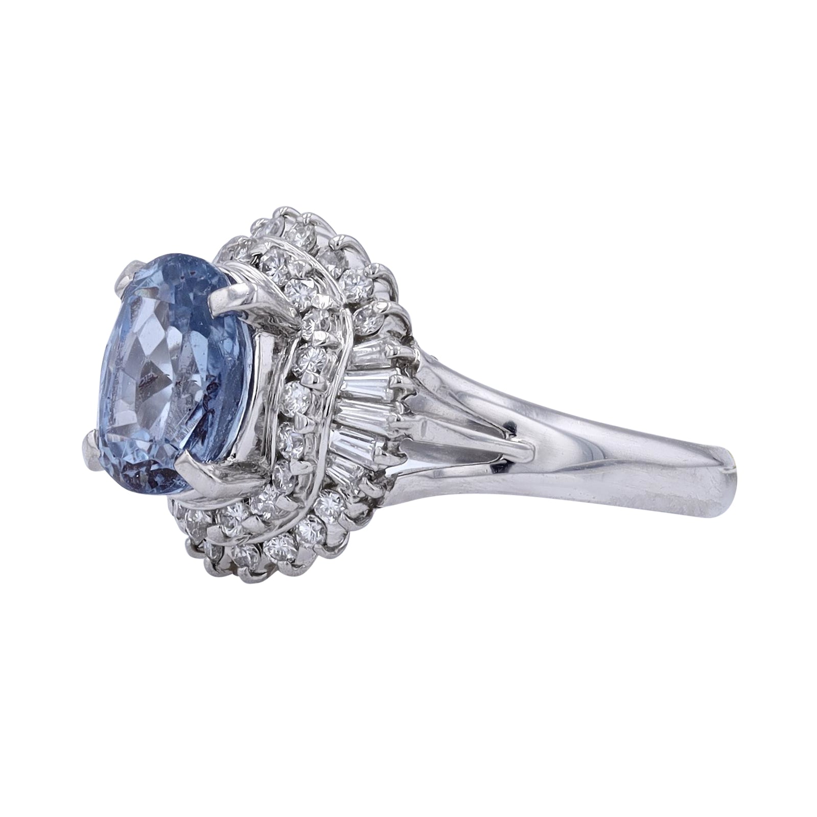 PT900 Sri Lanka No Heat Sapphire Ring<p><strong>GIA Available</p></strong>