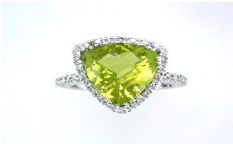 14K WG EFFY Lemon Quartz Ring