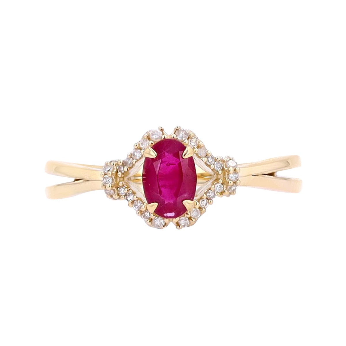 14K Gemstone & Diamond Rings<p><strong>More Colors Available</p></strong>