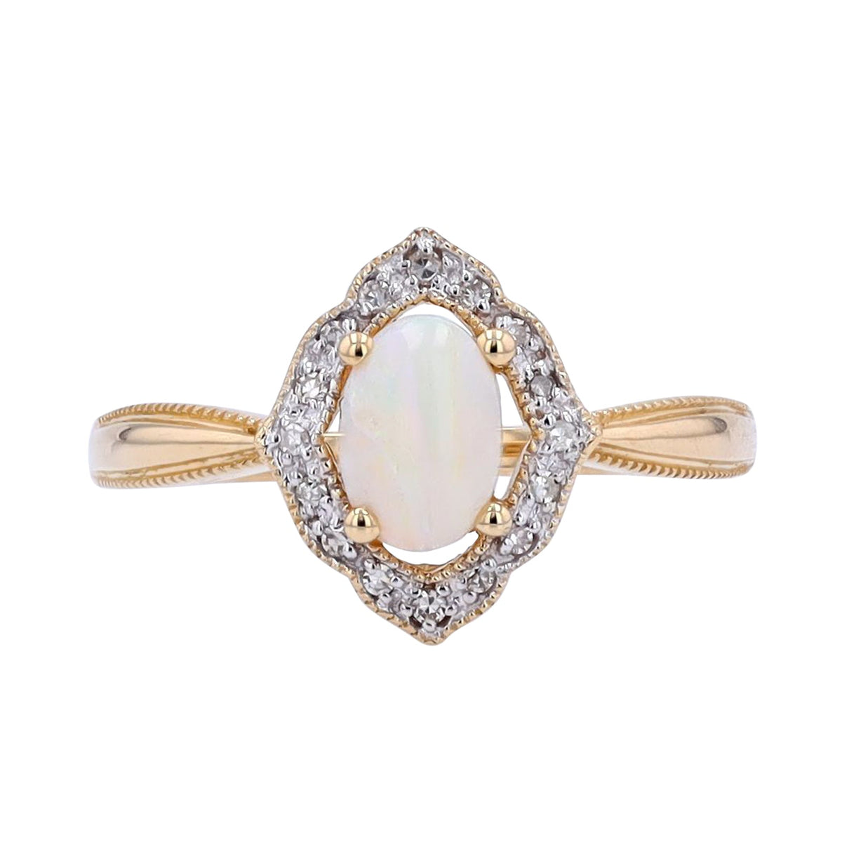 14K Gemstone & Diamond Ring<p><strong>More Colors Available</p></strong>