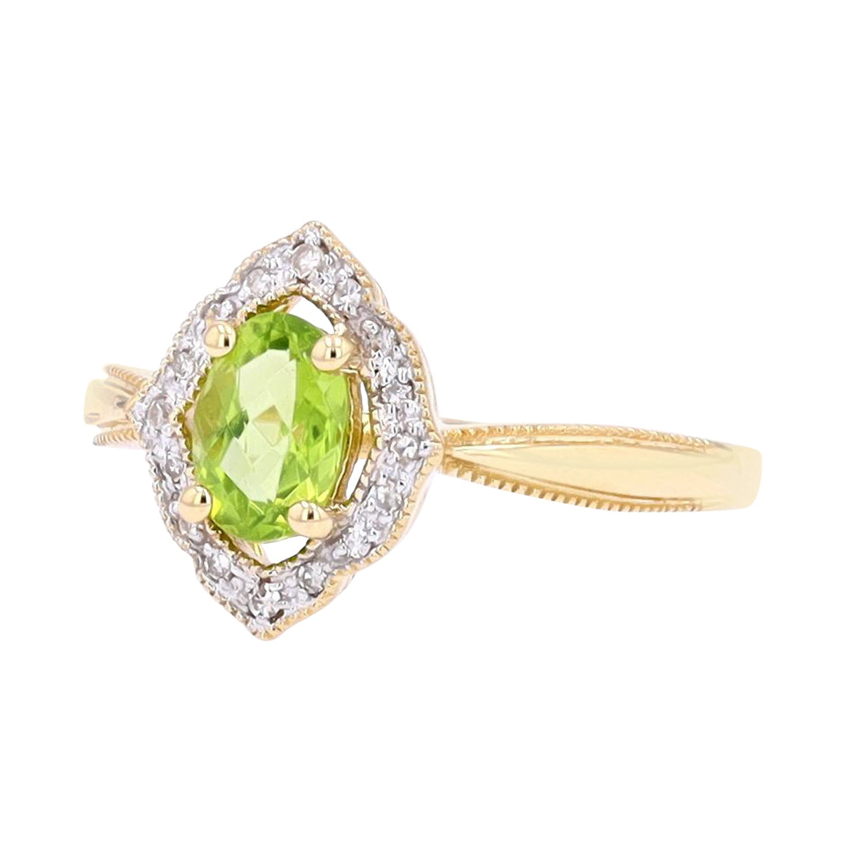 14K Gemstone & Diamond Ring<p><strong>More Colors Available</p></strong>