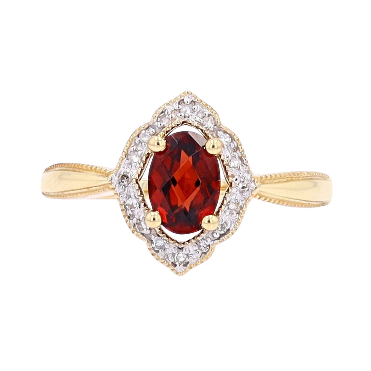 14K Gemstone & Diamond Ring<p><strong>More Colors Available</p></strong>